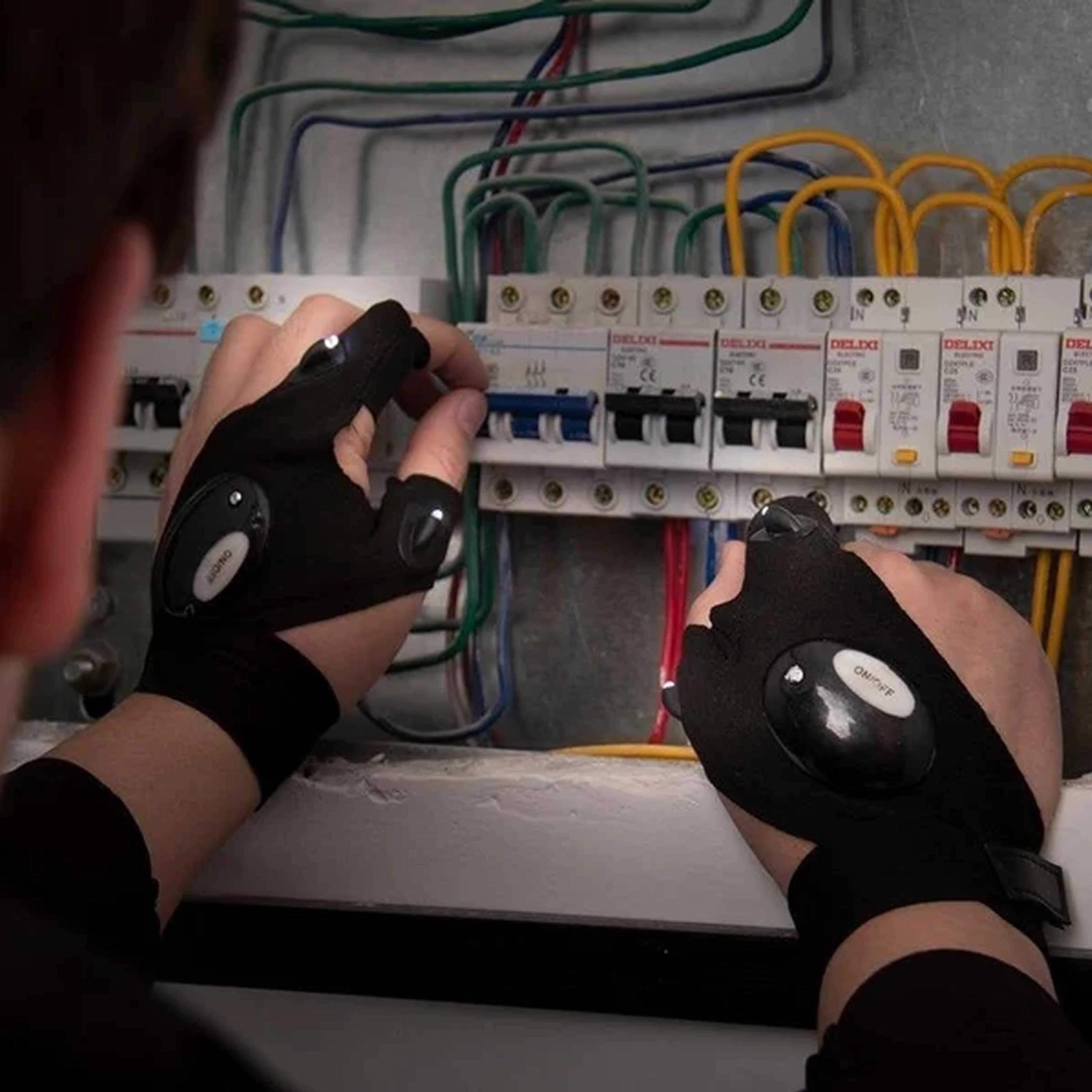 led gloves with waterproof lights