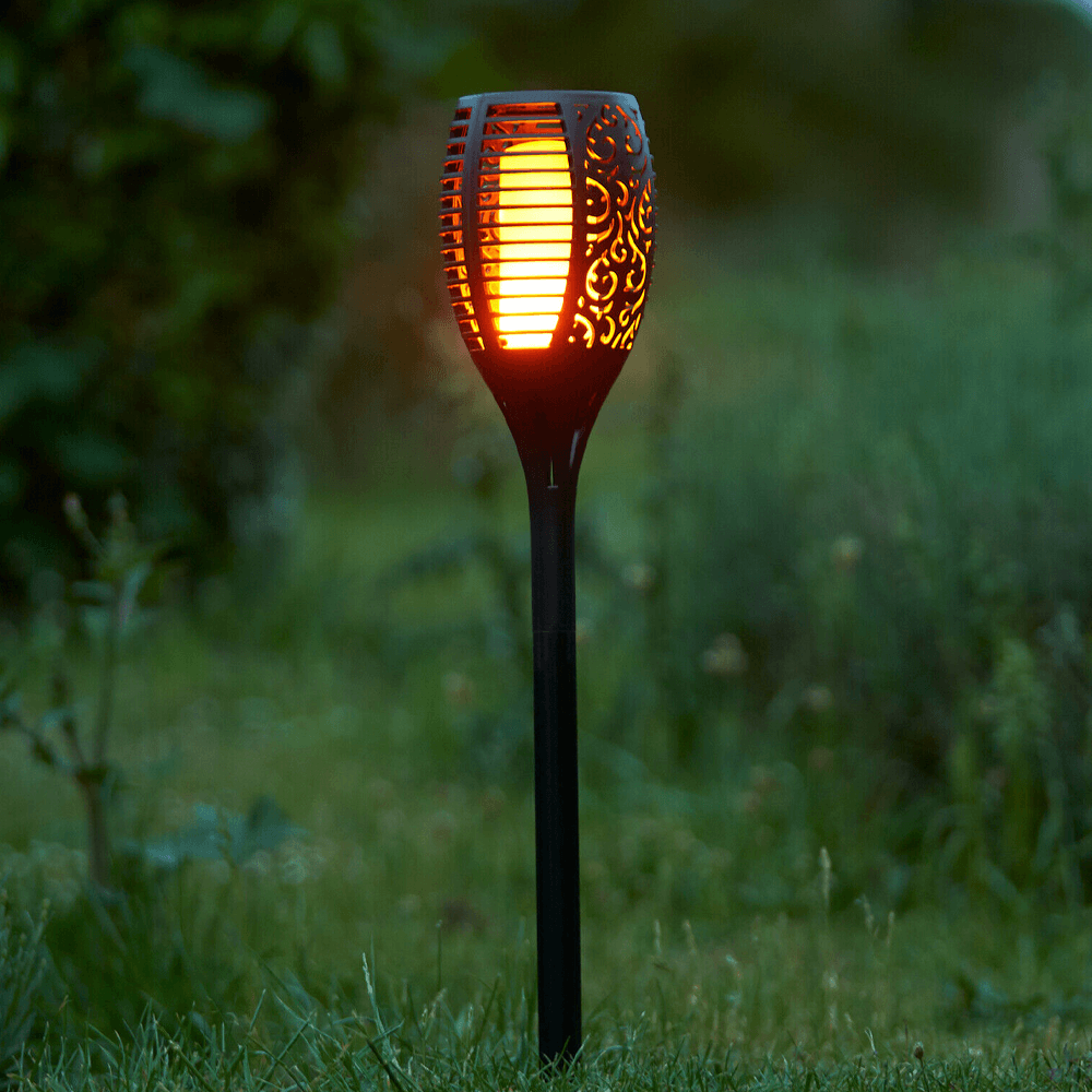 waterproof energy-efficient flickering solar flame lights