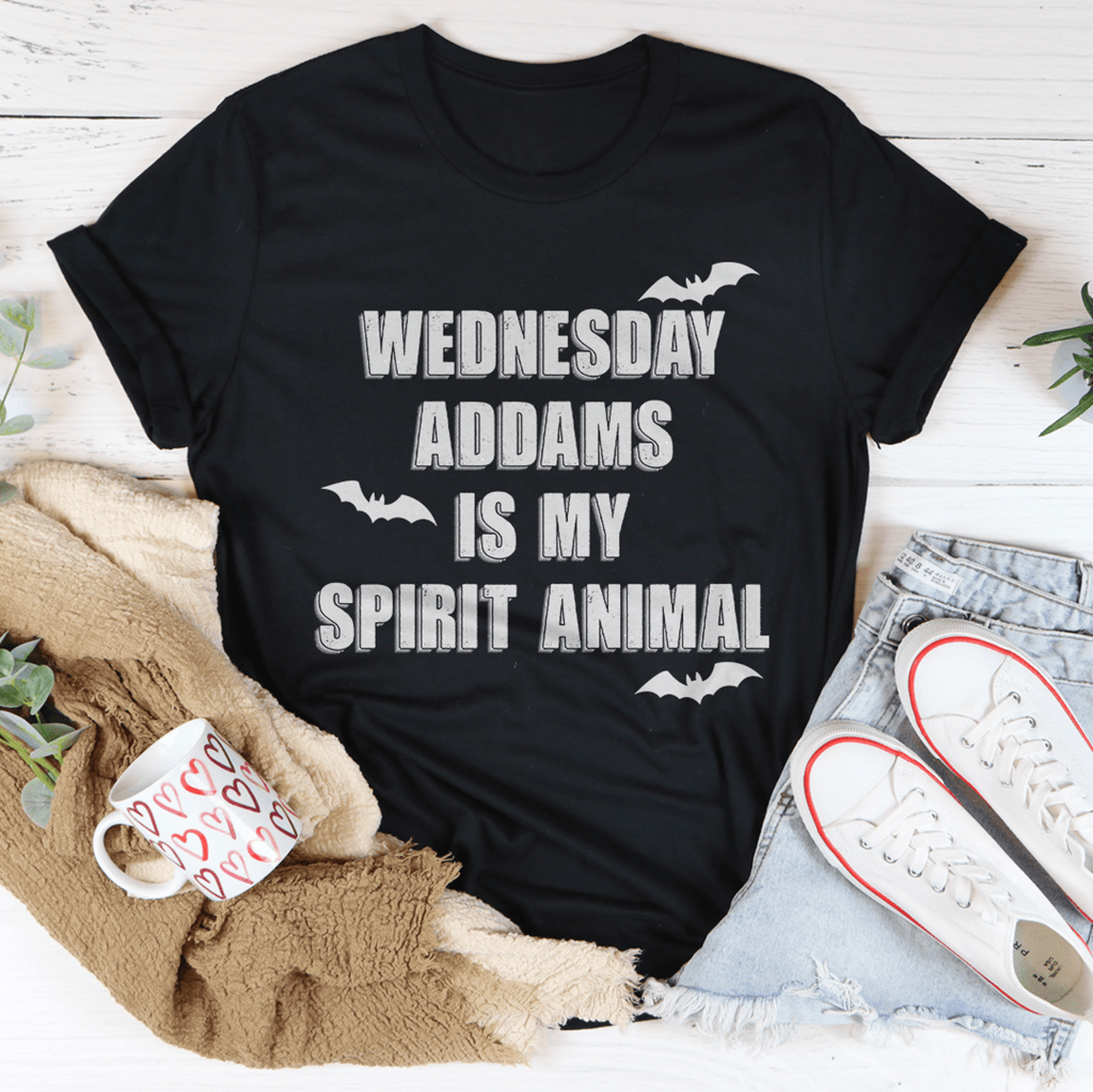 wednesday addams is my spirit animal tee