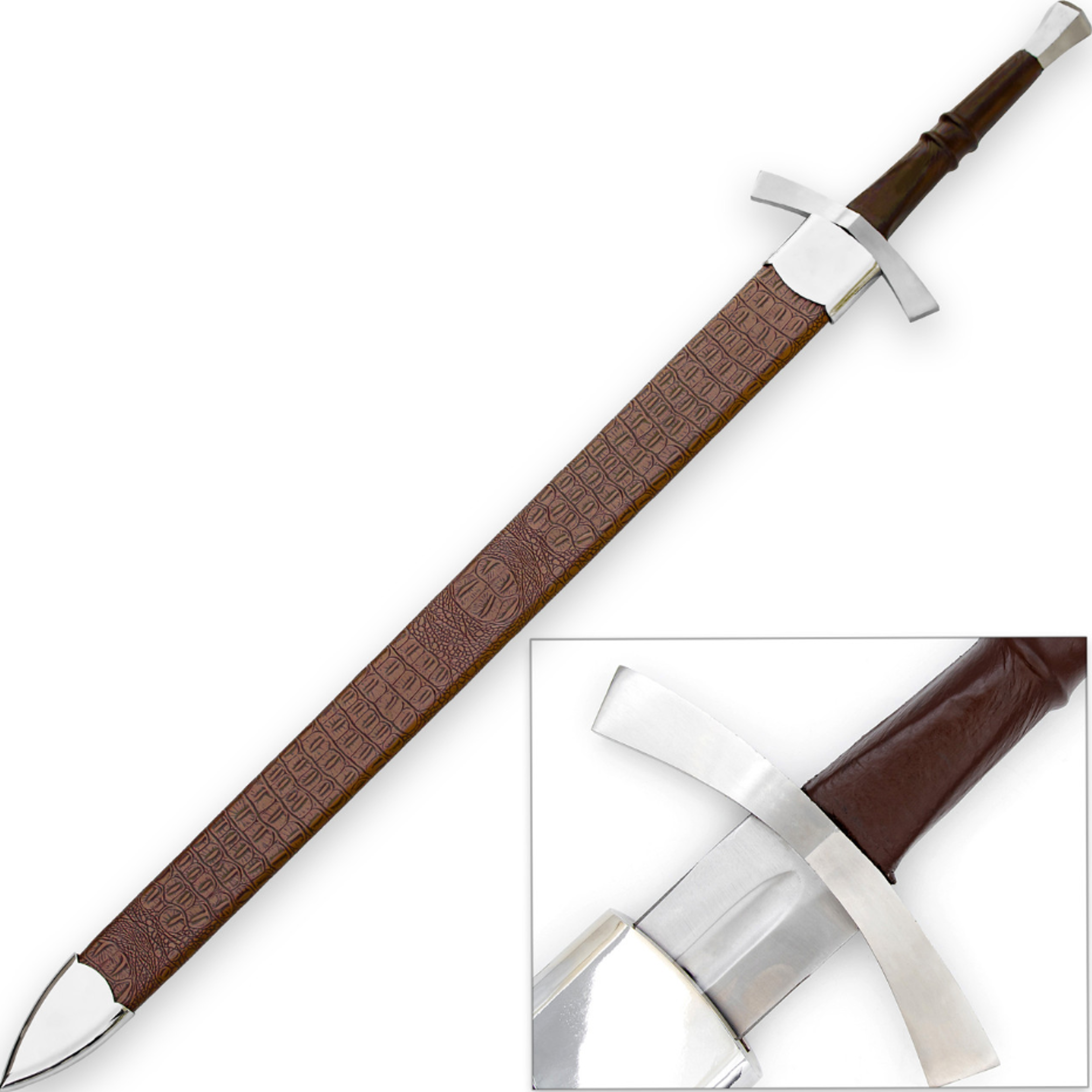 ringing metal knight, medieval sword replica, 1095 high carbon steel sword,