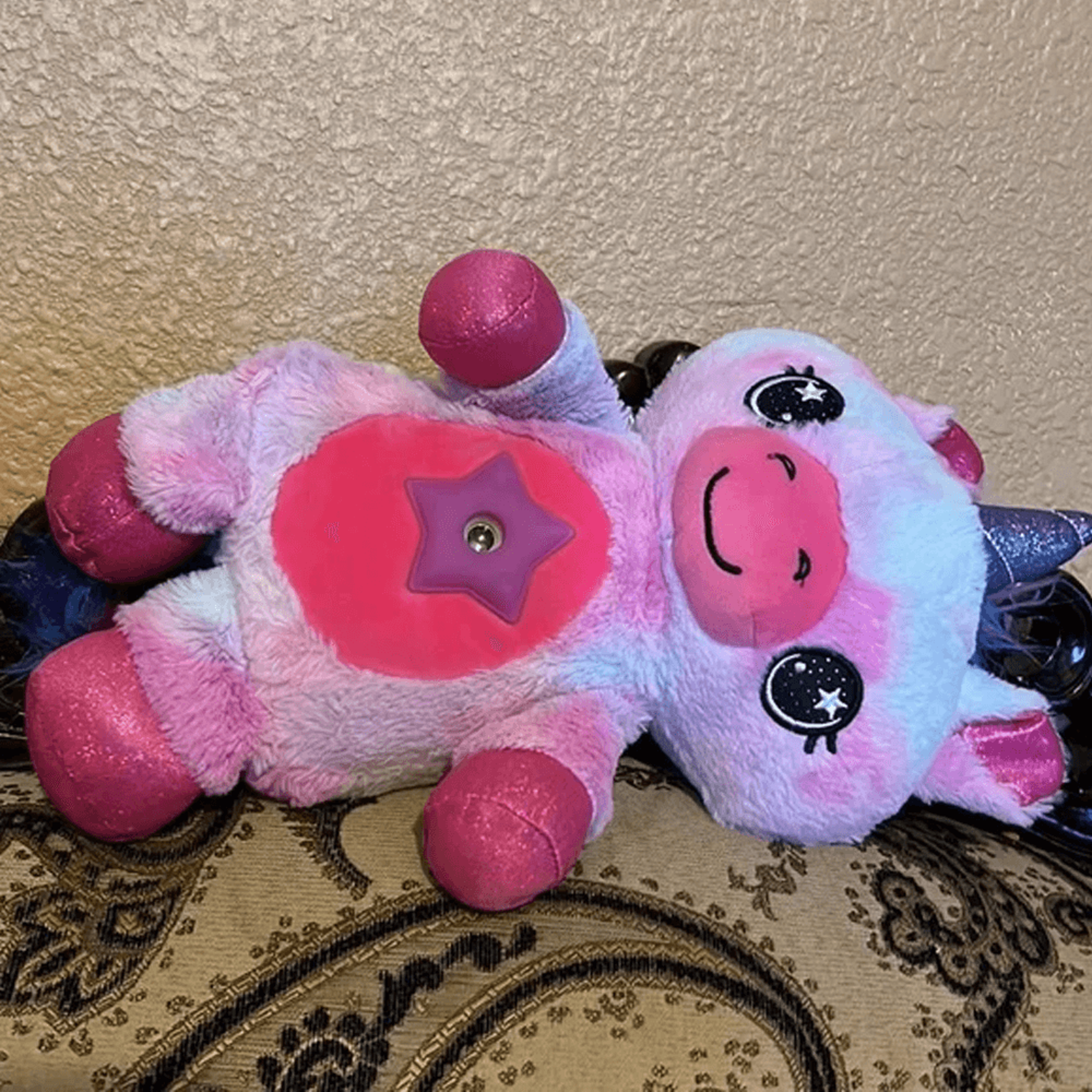 Stuffed Animal Night Light for Kids Pink Purple 3