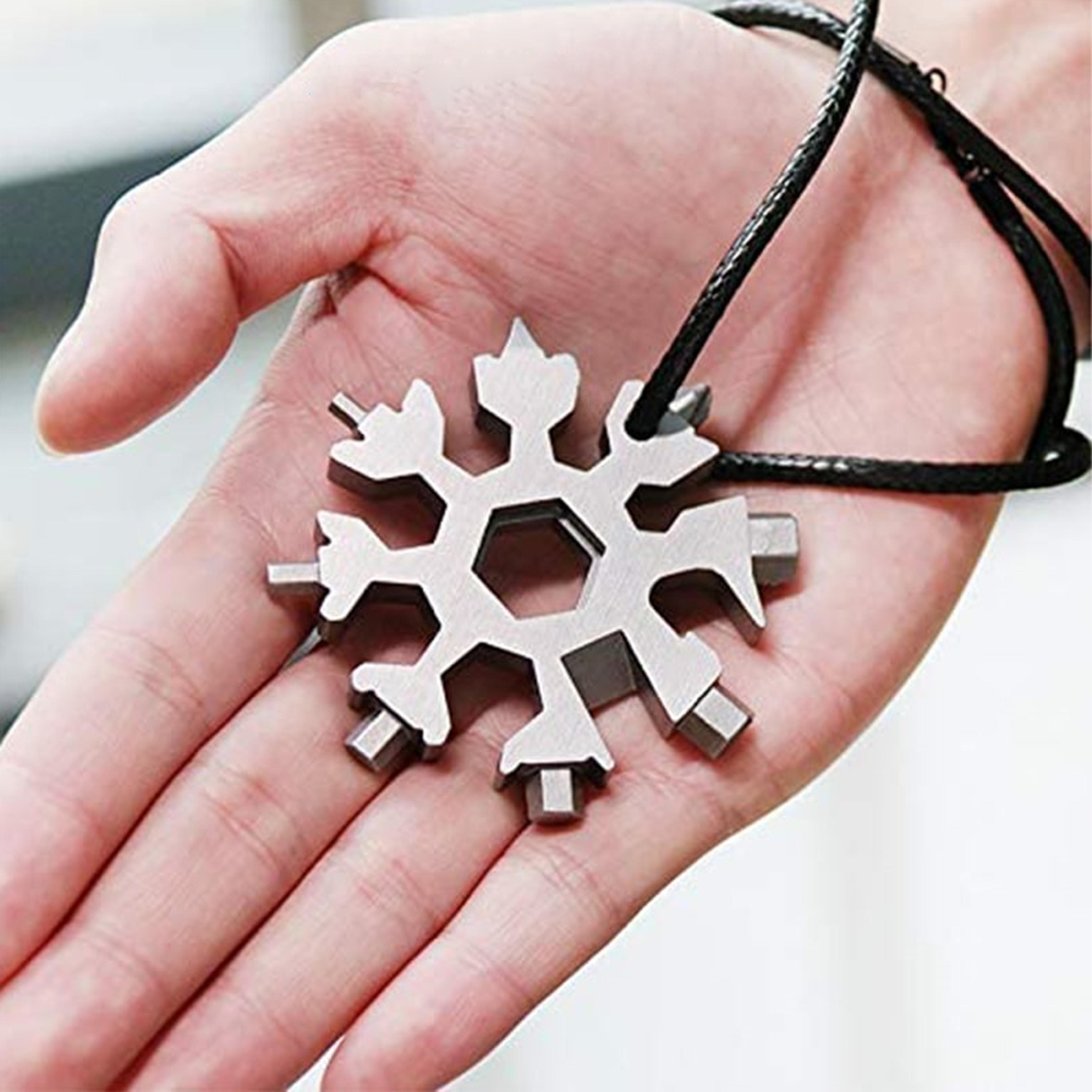 all-in-one stainless steel snowflake tool - 18 handy functions for everyday use