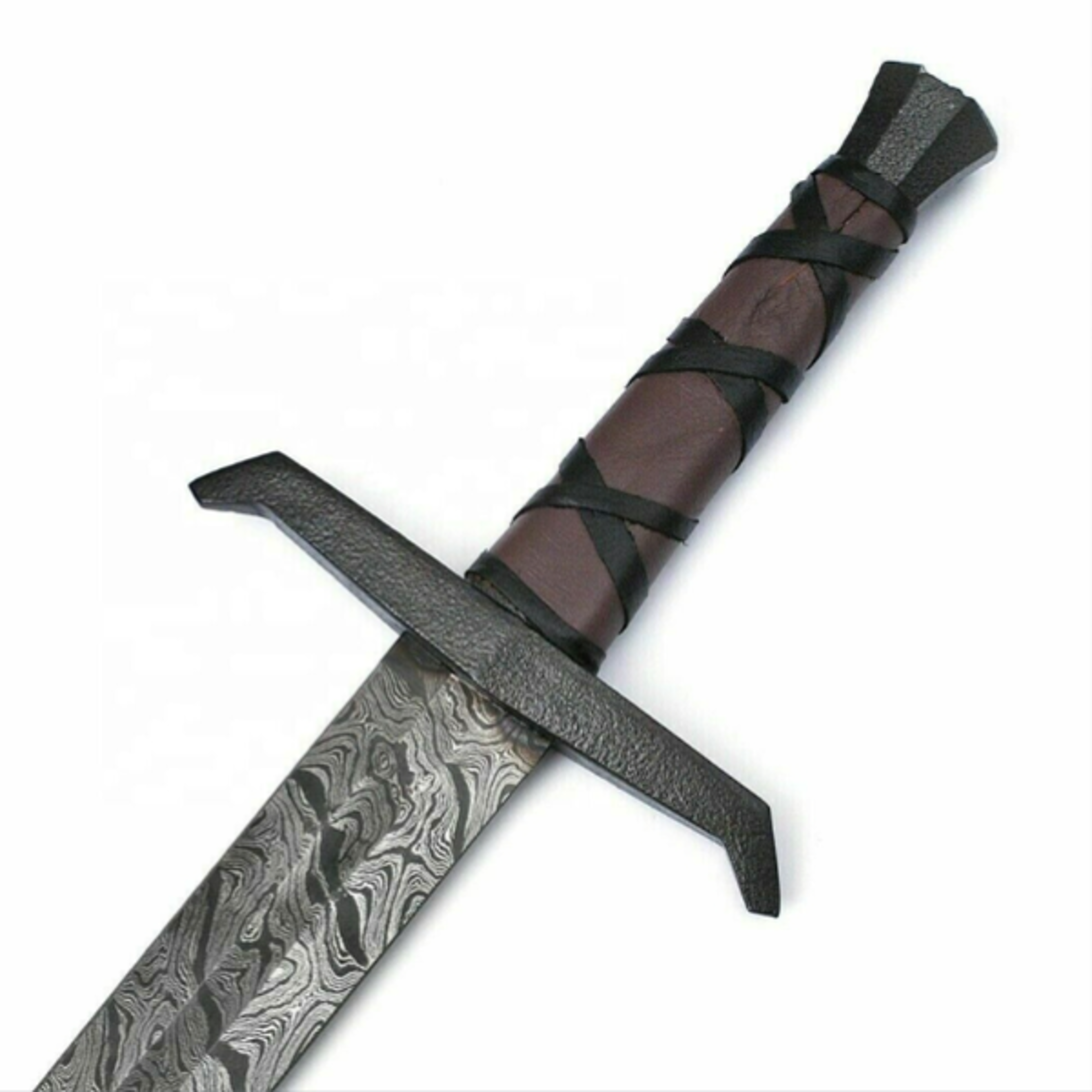 Fixed Steel Damascus Swordspng