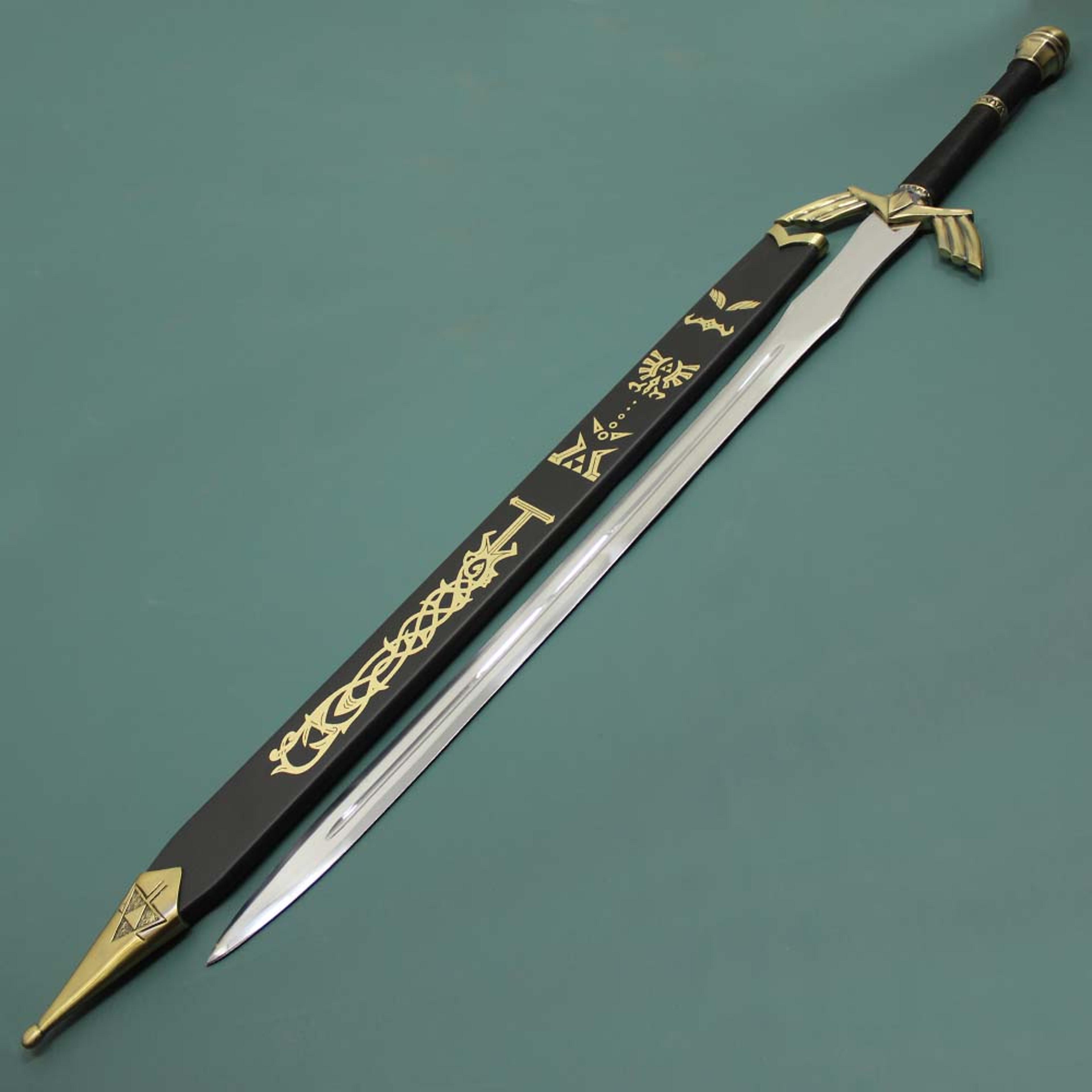 legend of zelda master sword of dark link in leather replica sword
