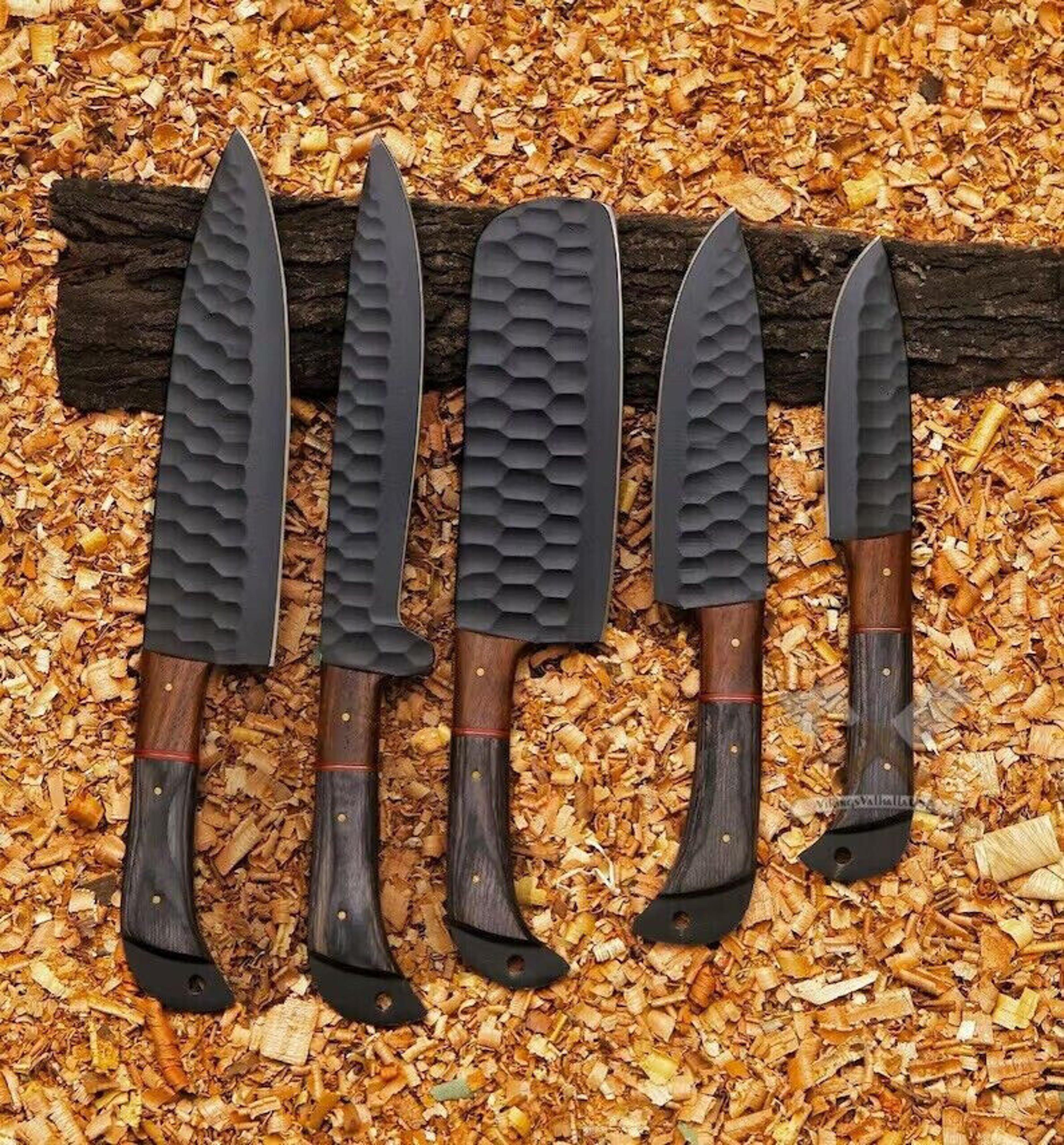 custom handmade forged carbon steel chef knife kitchen knives chef set