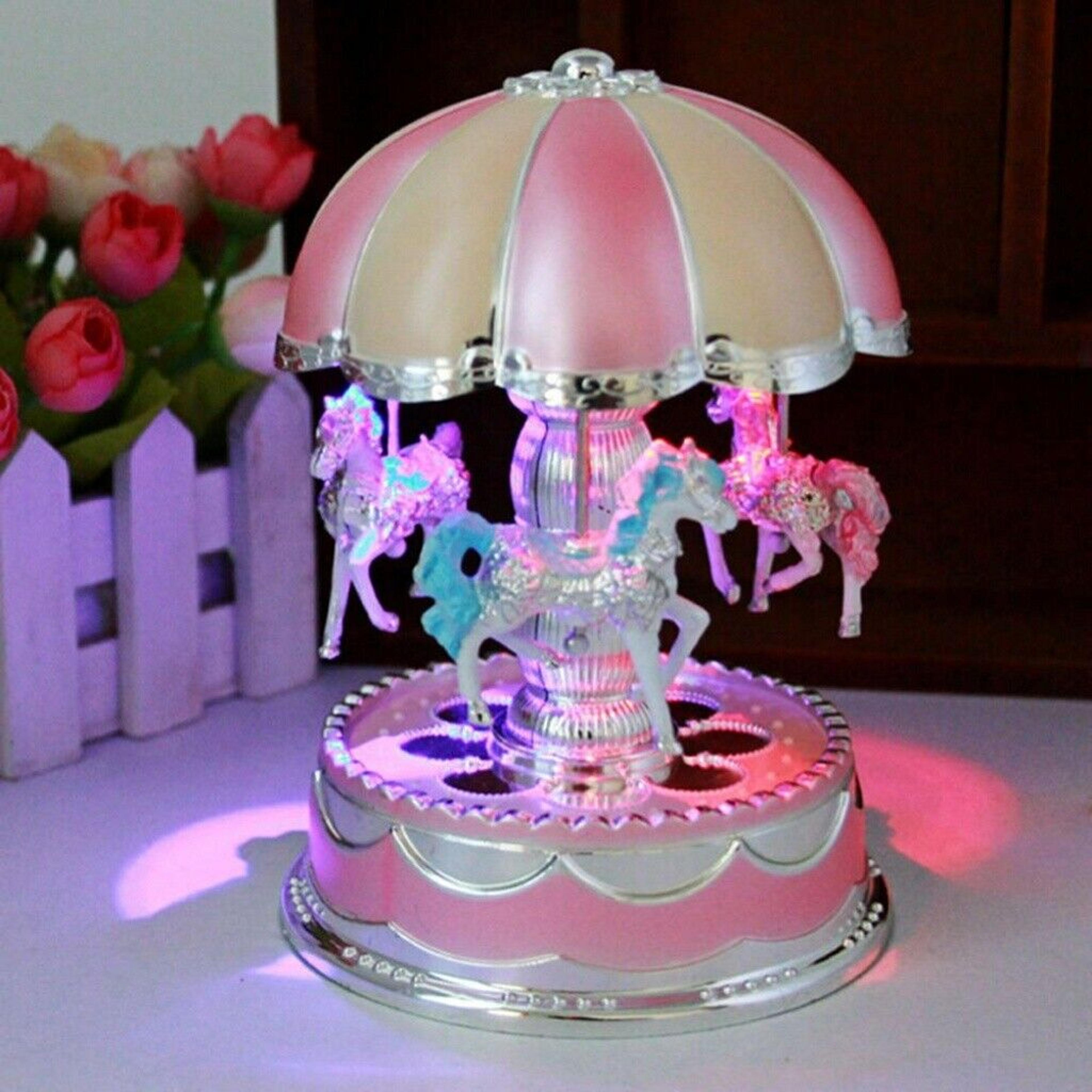 carousel music box merry-go-round kids vintage