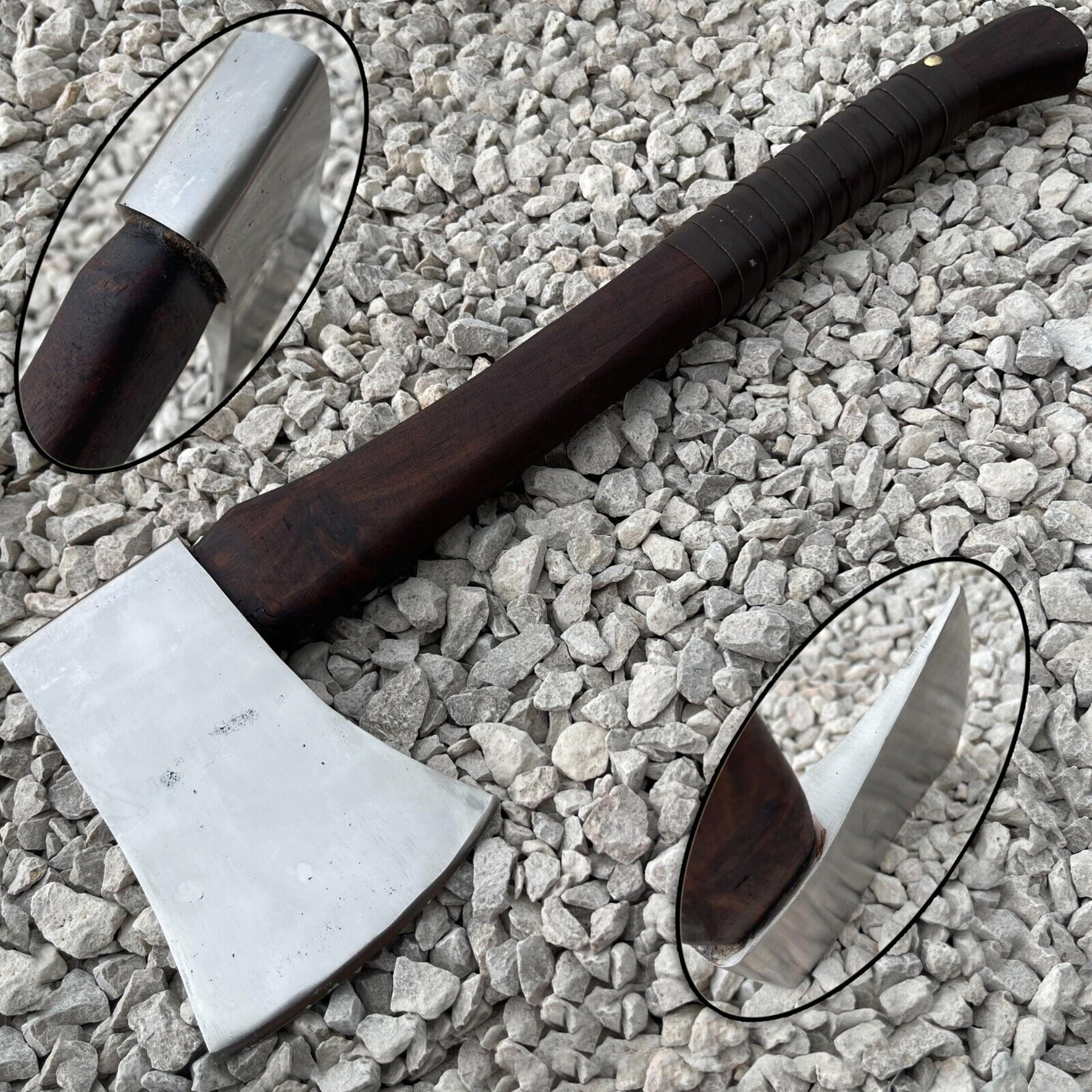 viking axe custom handmade carbon steel blade hunting axe camping axe gift axe,
