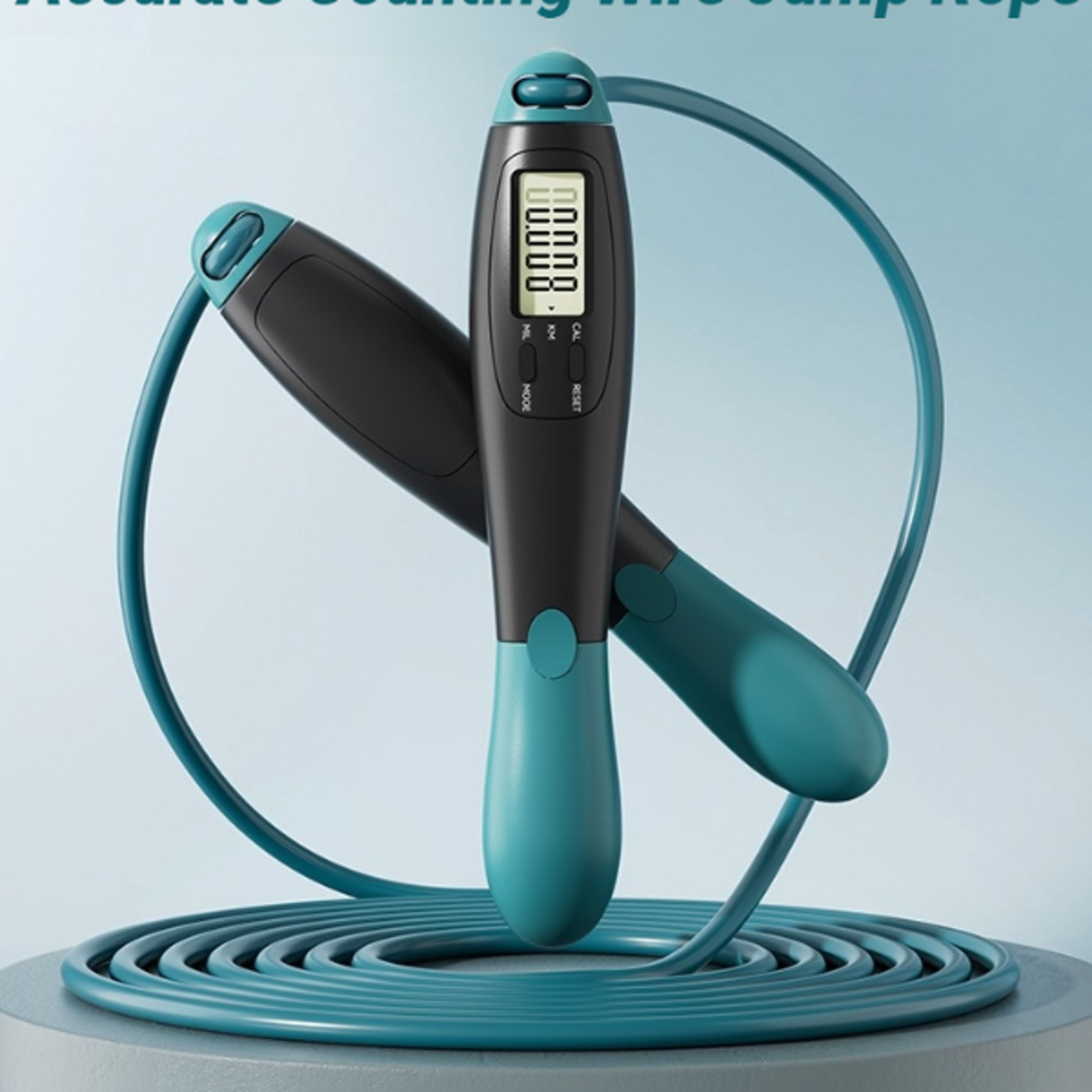 "adjustable steel jump rope for fitness training counting skipping rope for adults & students"