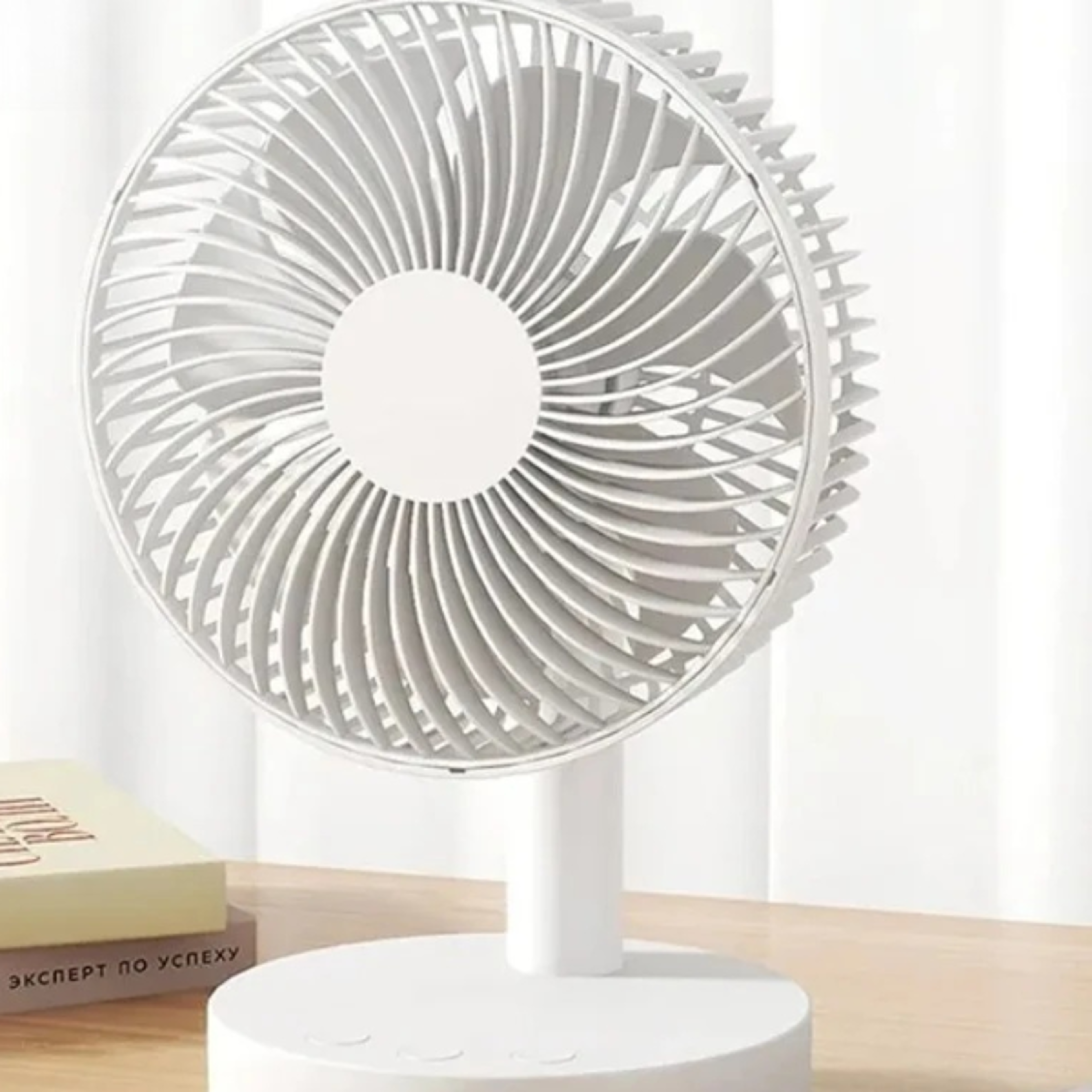 portable desktop fan with four speed adjustment mute & rechargeable desk fan