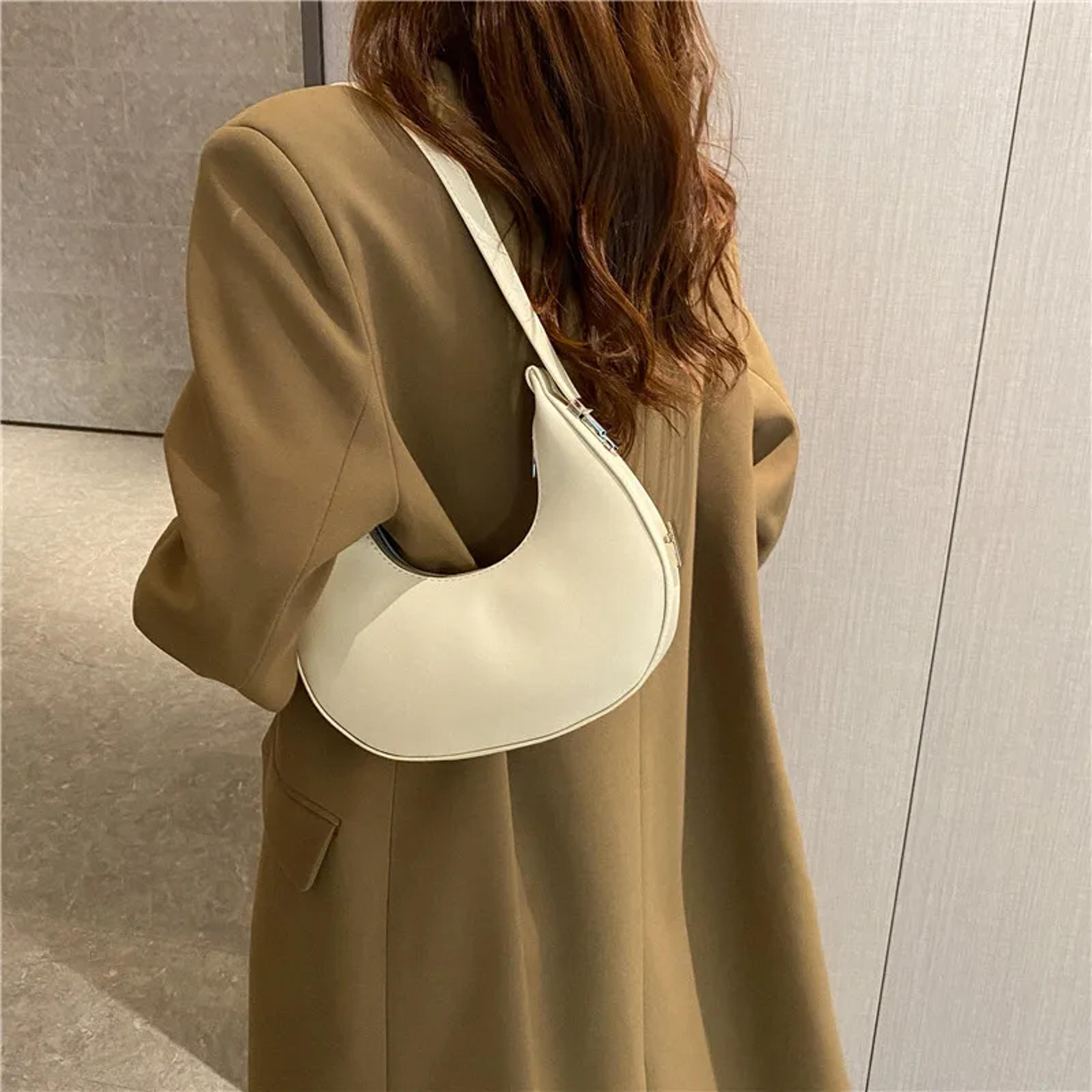 fashion luxury design leather hobo shoulder bag for women small clutch handbag underarm purse travel tote