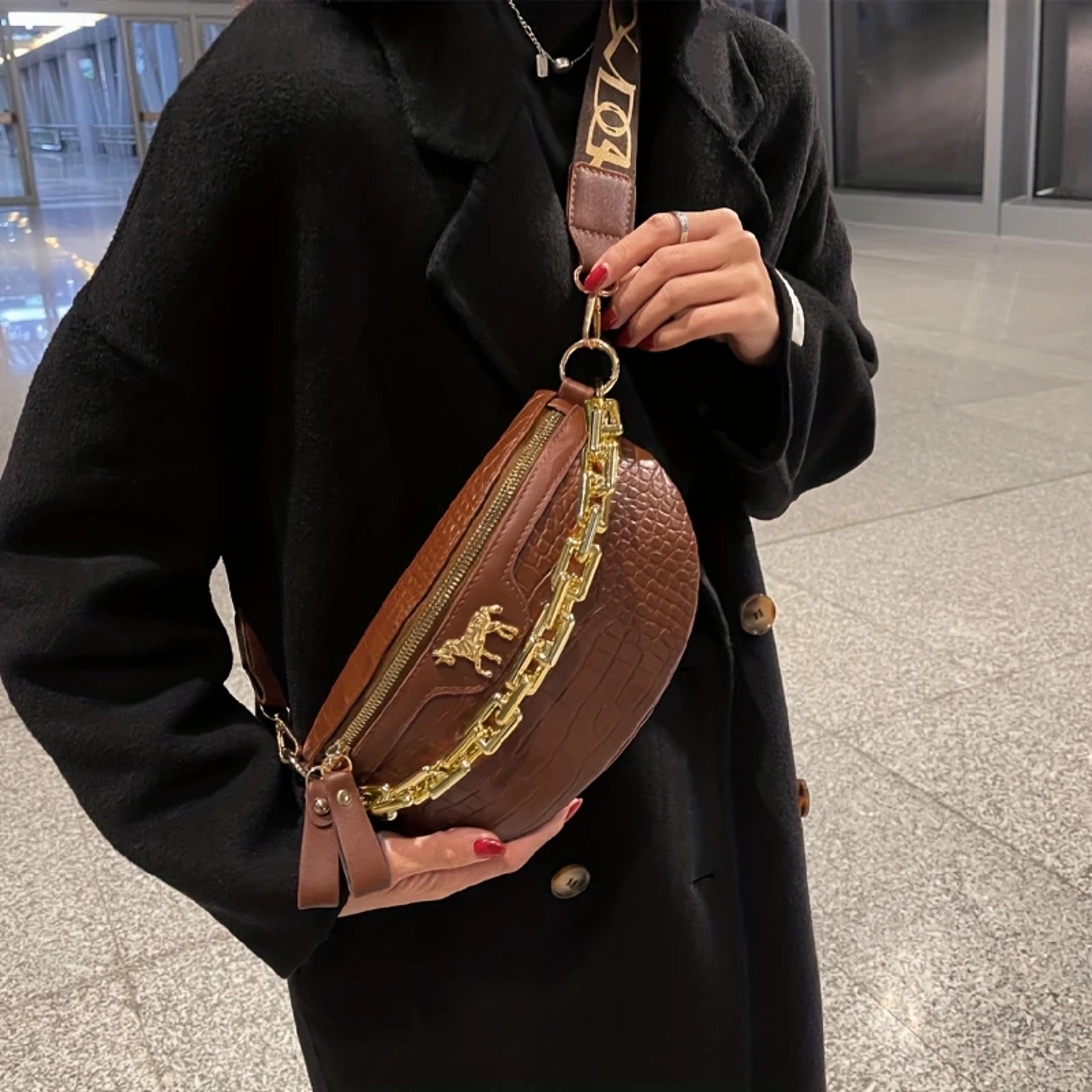 fashionable mini breast pocket bag multi function large capacity mobile phone bag for outdoor leisure