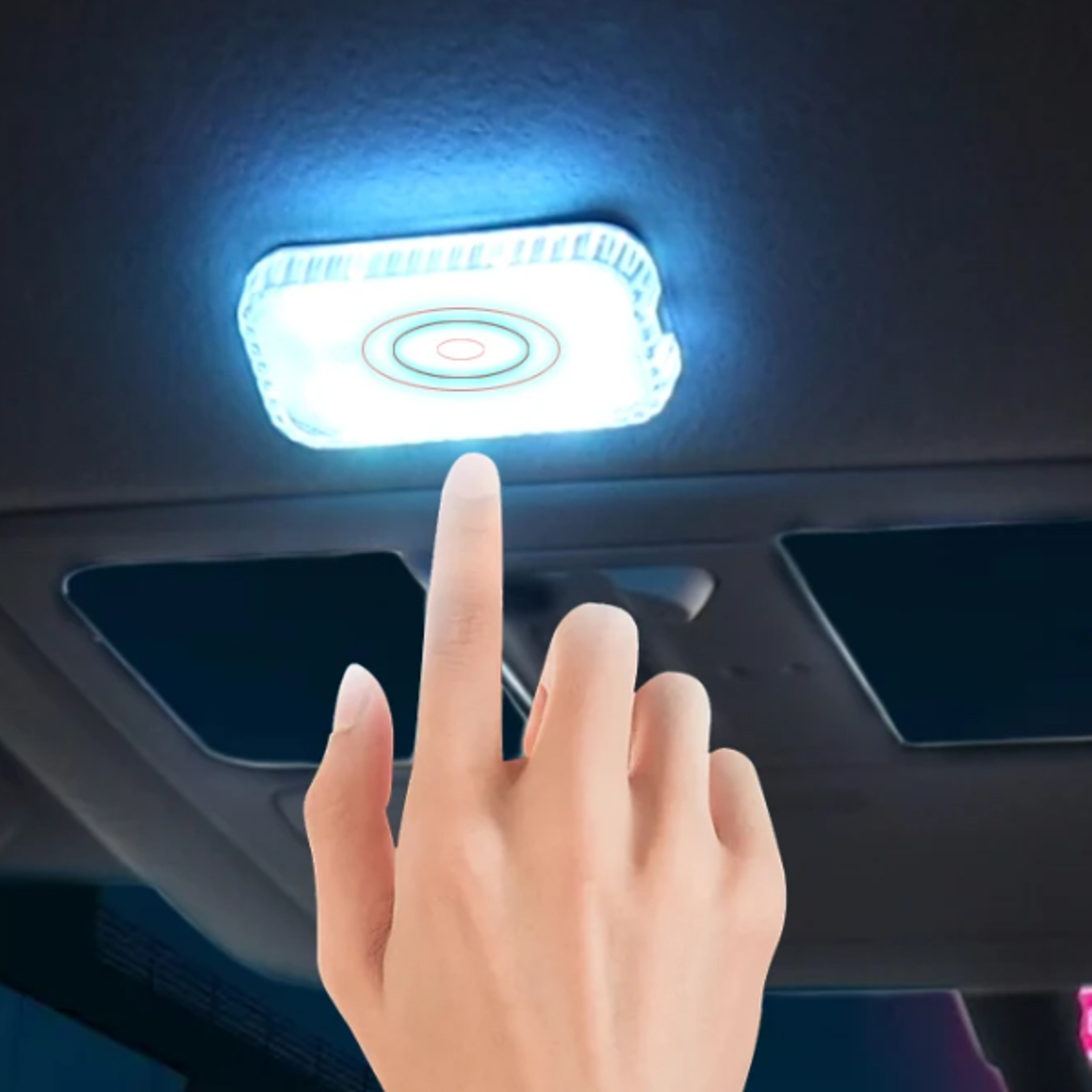 led touch light mini wireless car interior lighting auto roof ceiling reading lamp for door foot trunk storage box usb
