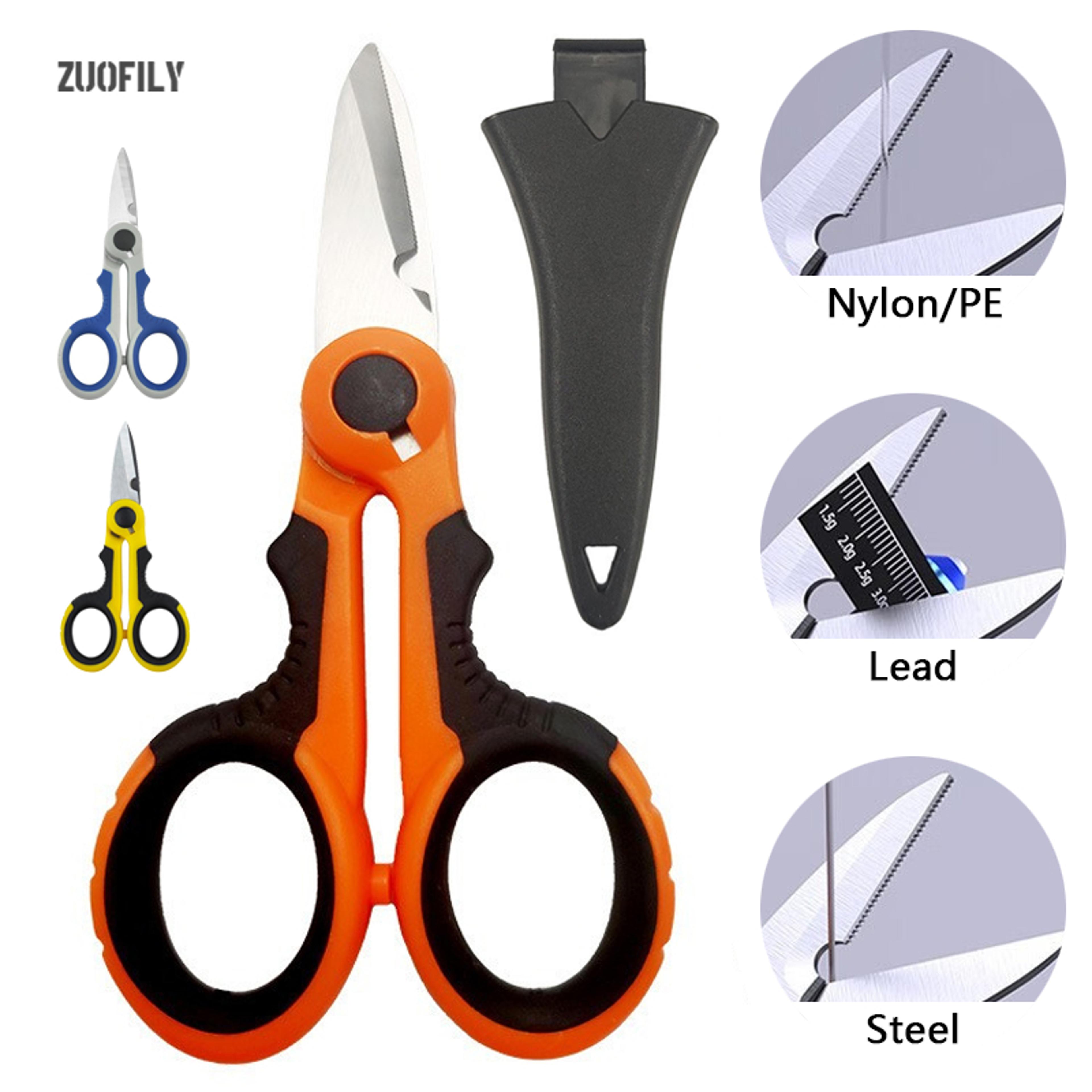 stainless steel fishing line scissors braided line cutter portable fishing tool for anglers