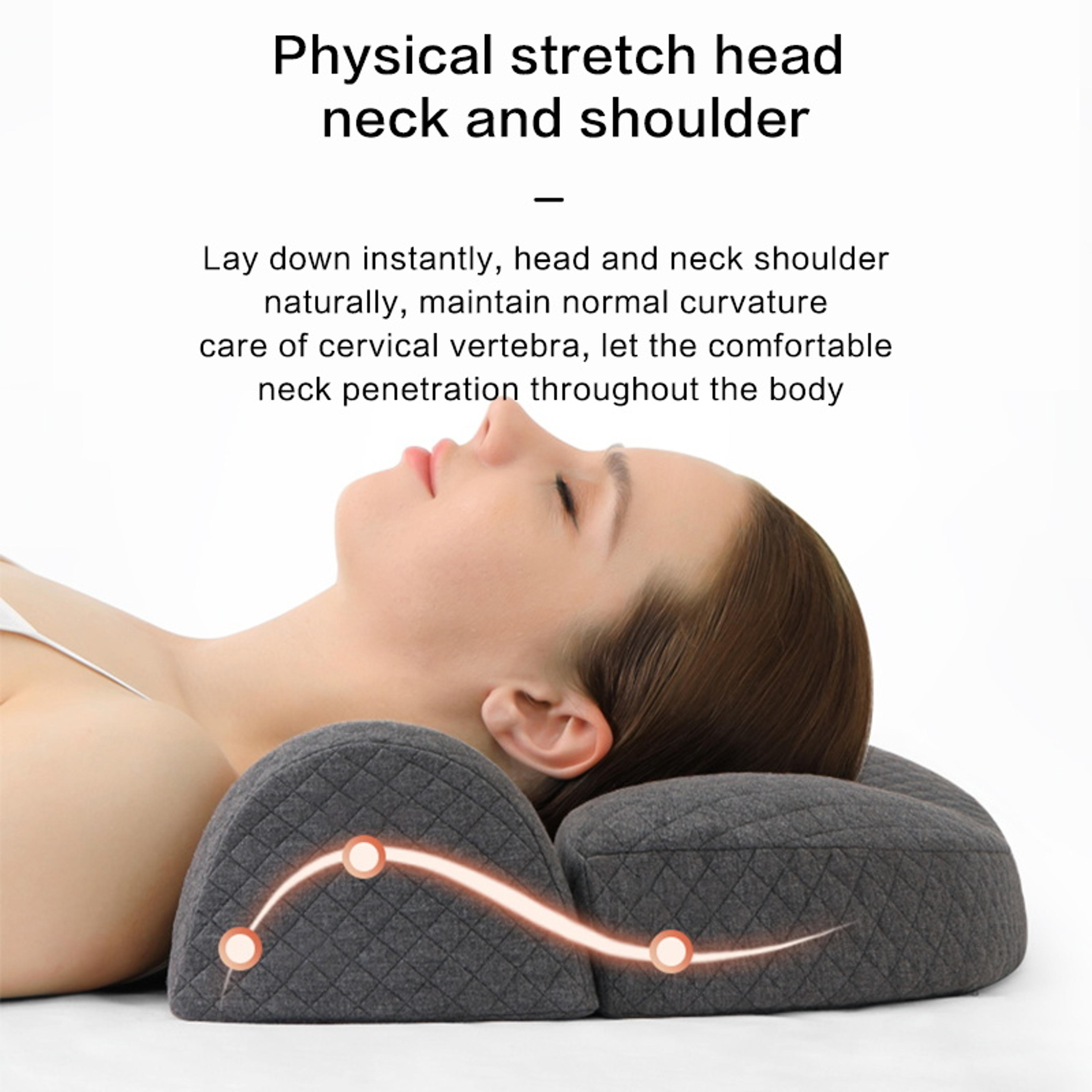 cervical pillow ergonomic memory foam contour pillow for side sleepers | orthopedic support for neck pain relief