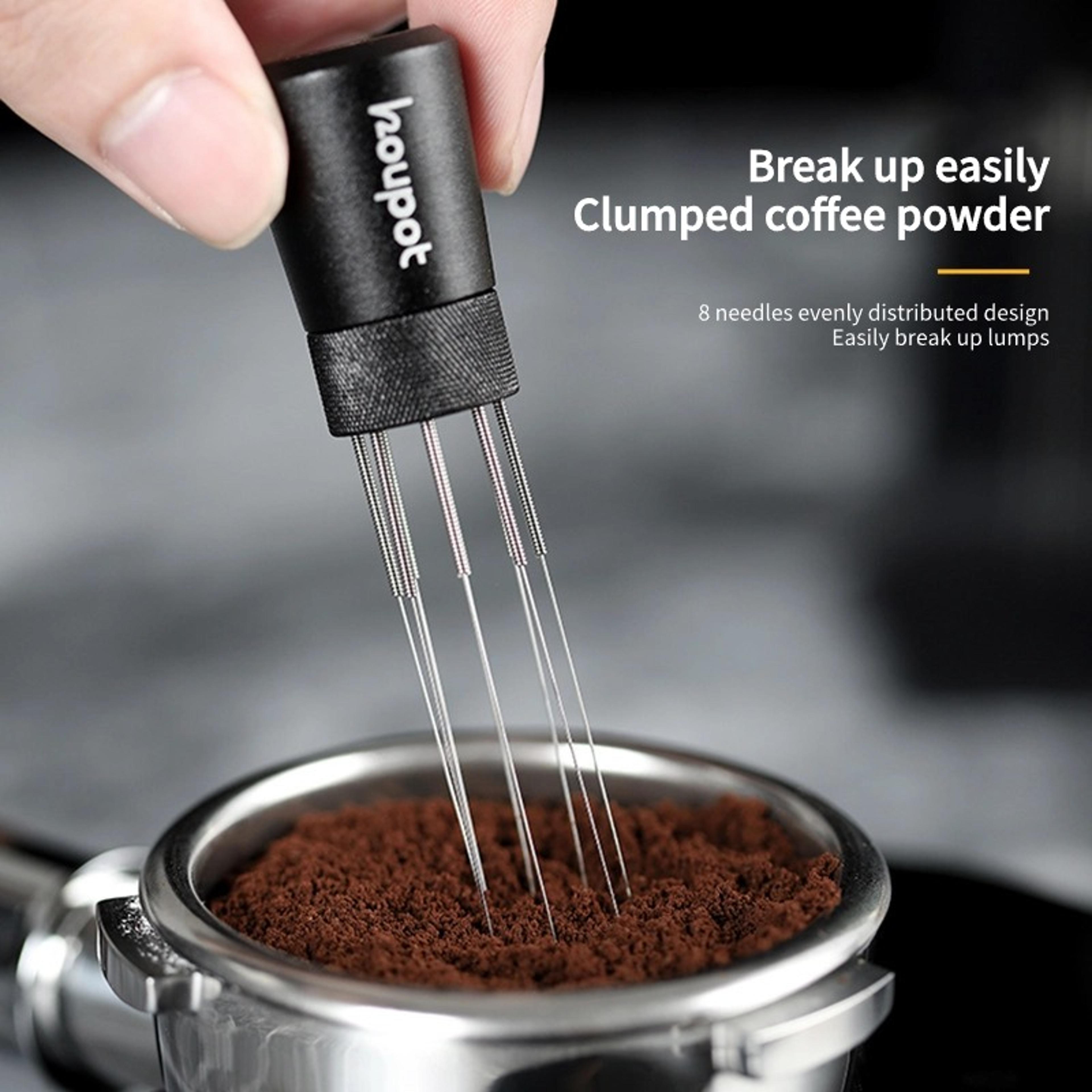 espresso coffee stirrer needle with magnetic absorption stand barista coffee stirring distribution tool for precision
