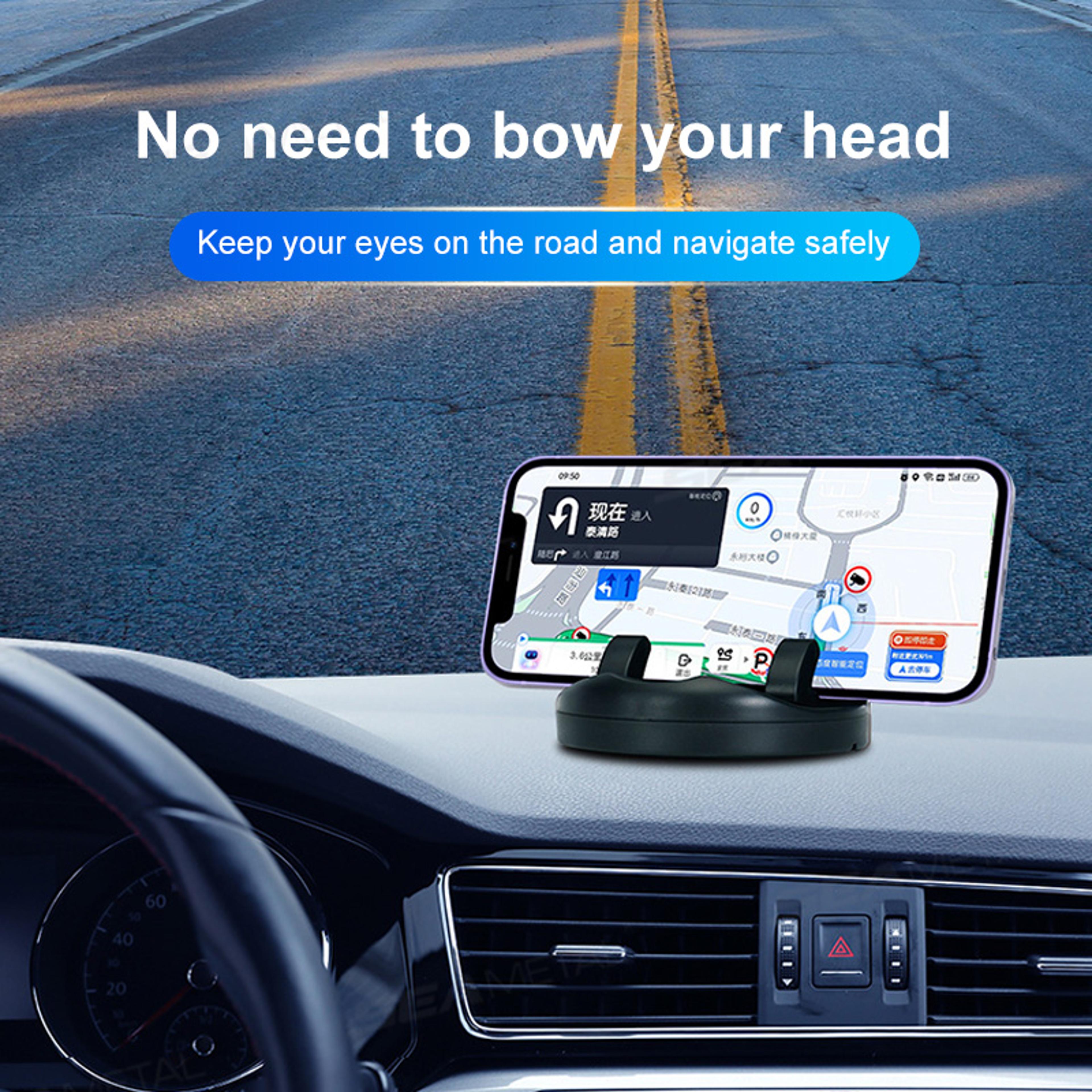 Dashboard Car Phone Mount Holder AntiSlip Rubber One Handed Operation Rotation For Easy Navigation 1