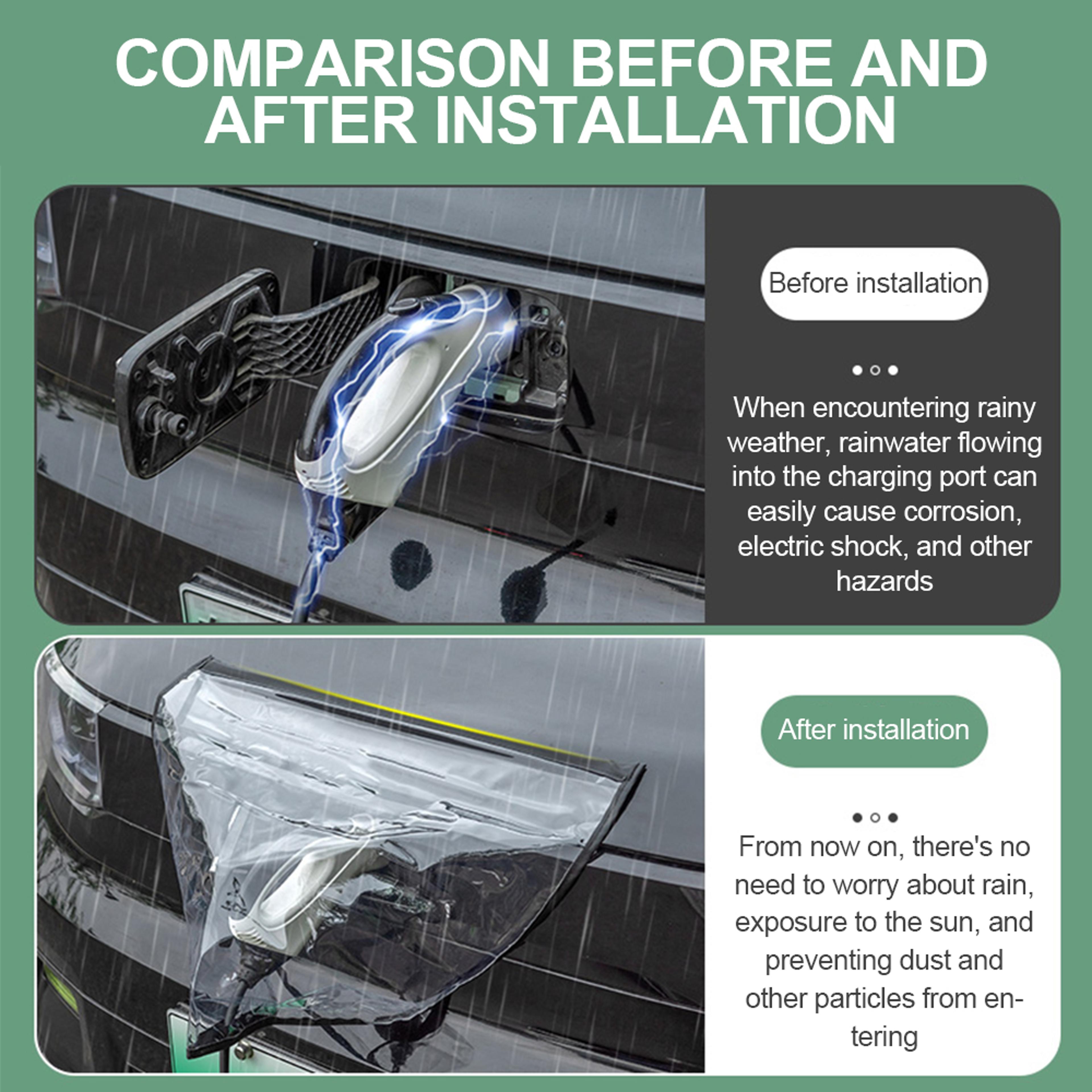 Tesla Charger Port Rainproof Cover Outdoor EV Charging Port Protector 2