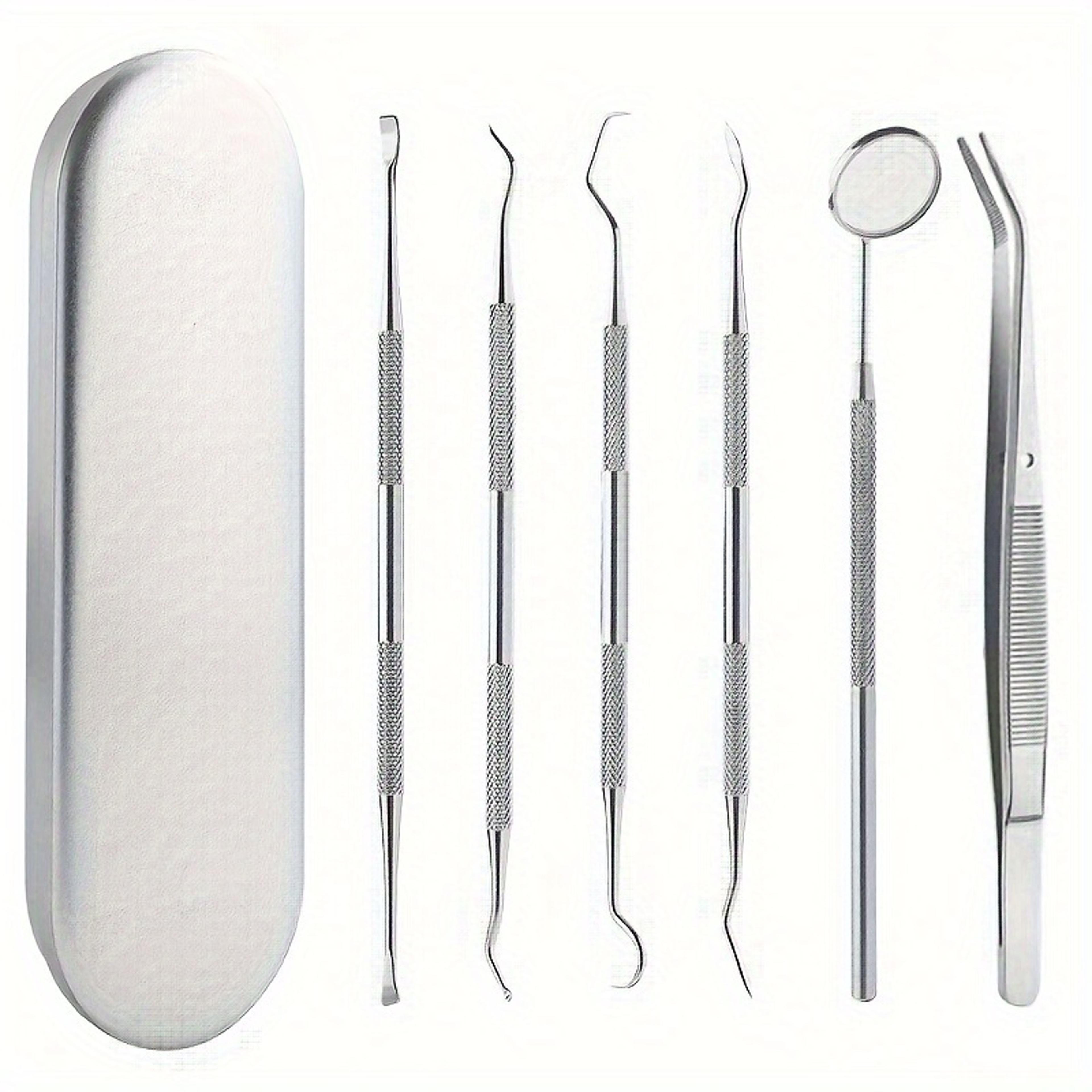 Tooth Cleaning Kit With Tongue Scraper Tweezers  Toothpick Tools Non Slip Handle And Convenient Sto 1