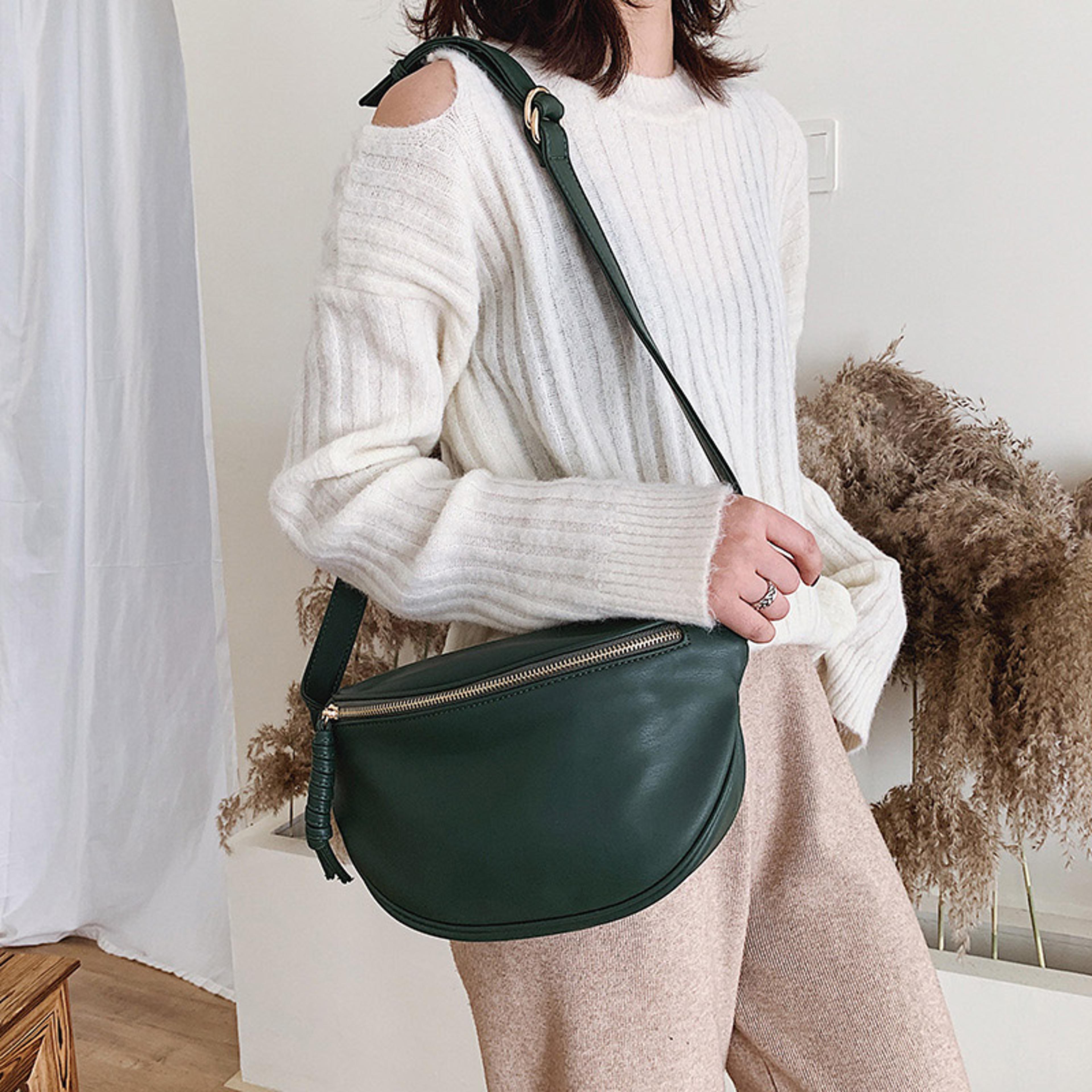 High Quality Leather Fanny Bag For Women Designer Waist  Shoulder Crossbody Bag 2