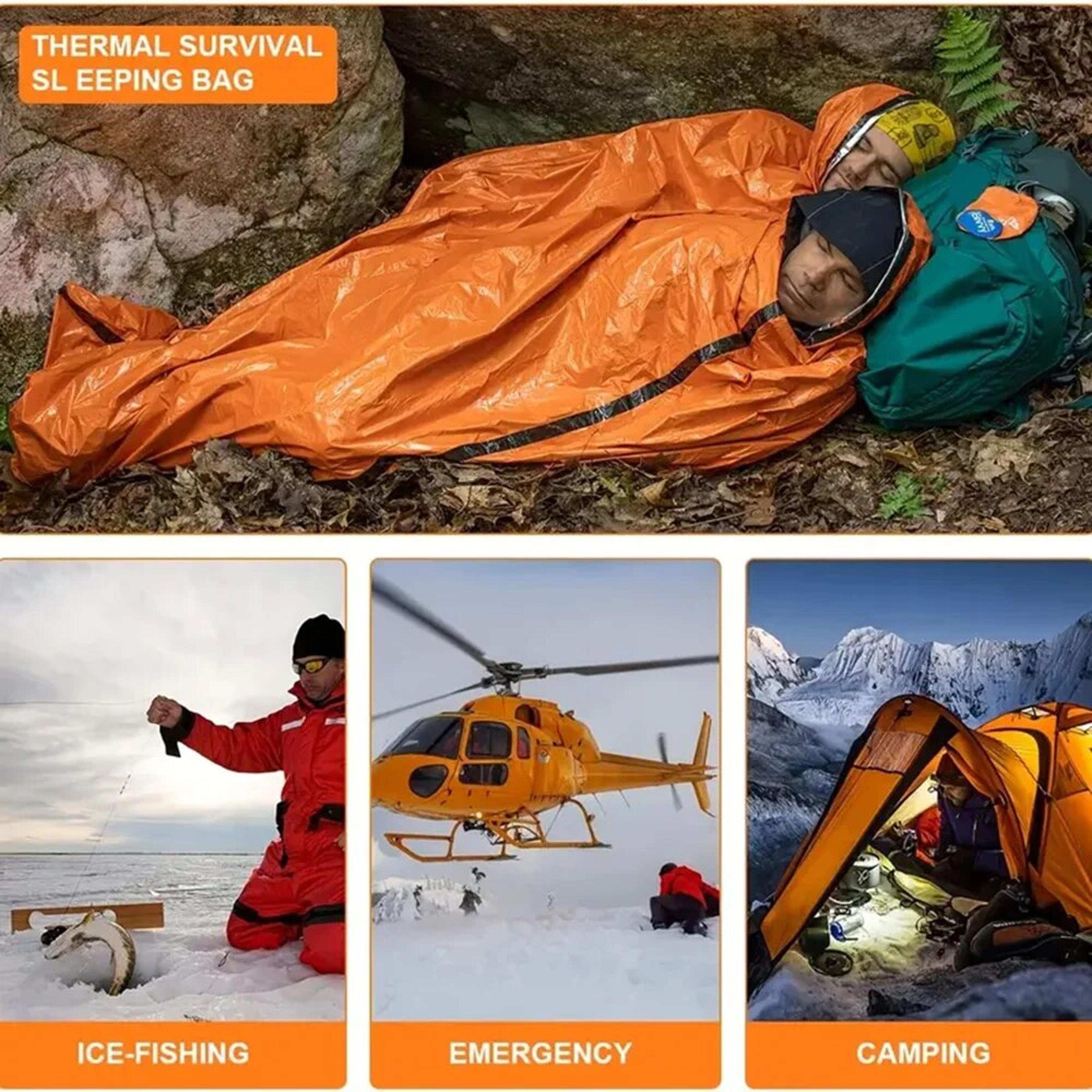 Emergency Sleeping Bag Ultra Waterproof Mylar Thermal Blanket For Survival Lightweight And Portable 2