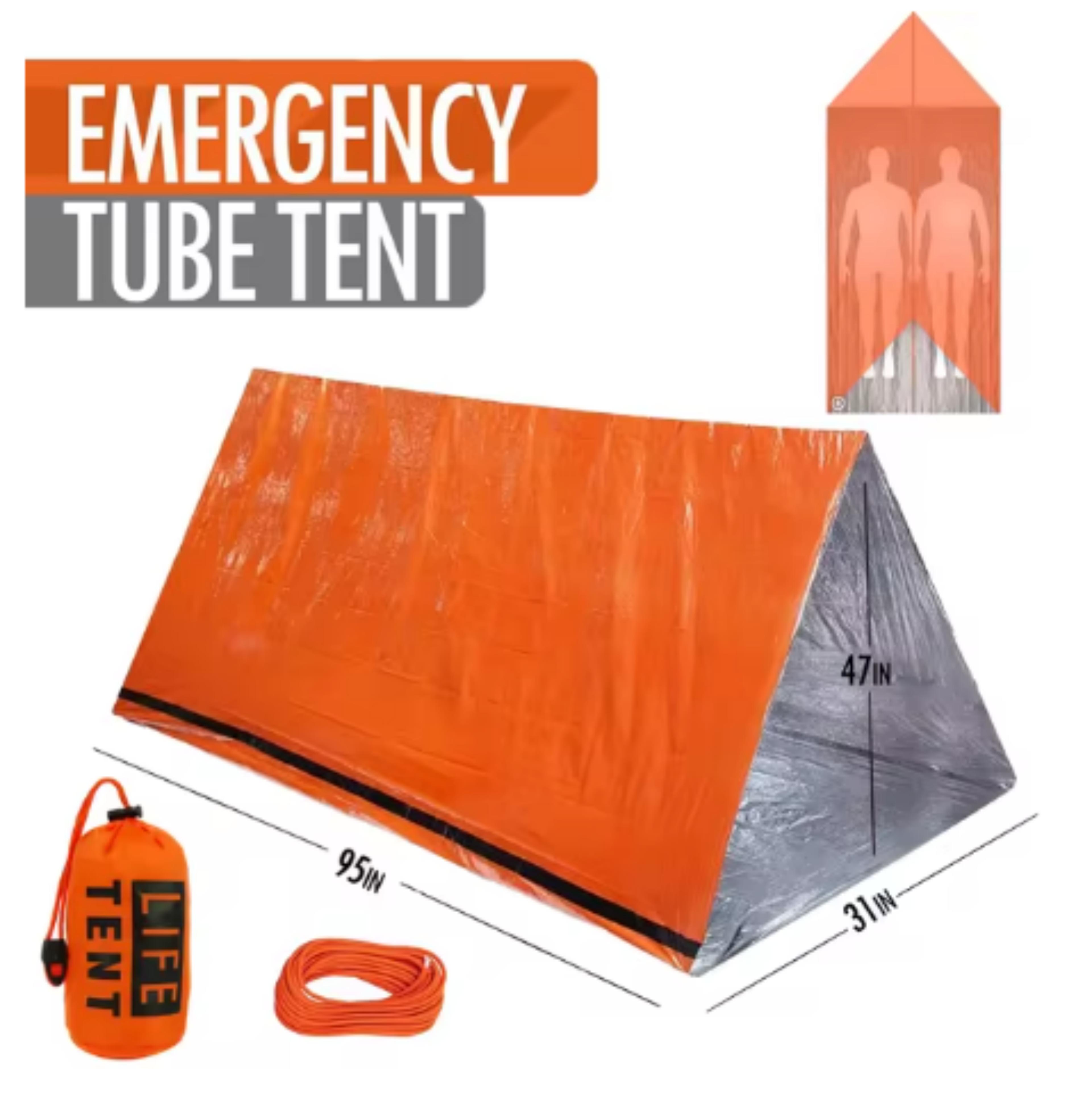 Survival Bivy Shelter Tent Kit Waterproof Mylar Thermal Blanket  Sleeping Bag For Emergency Outdoor 5