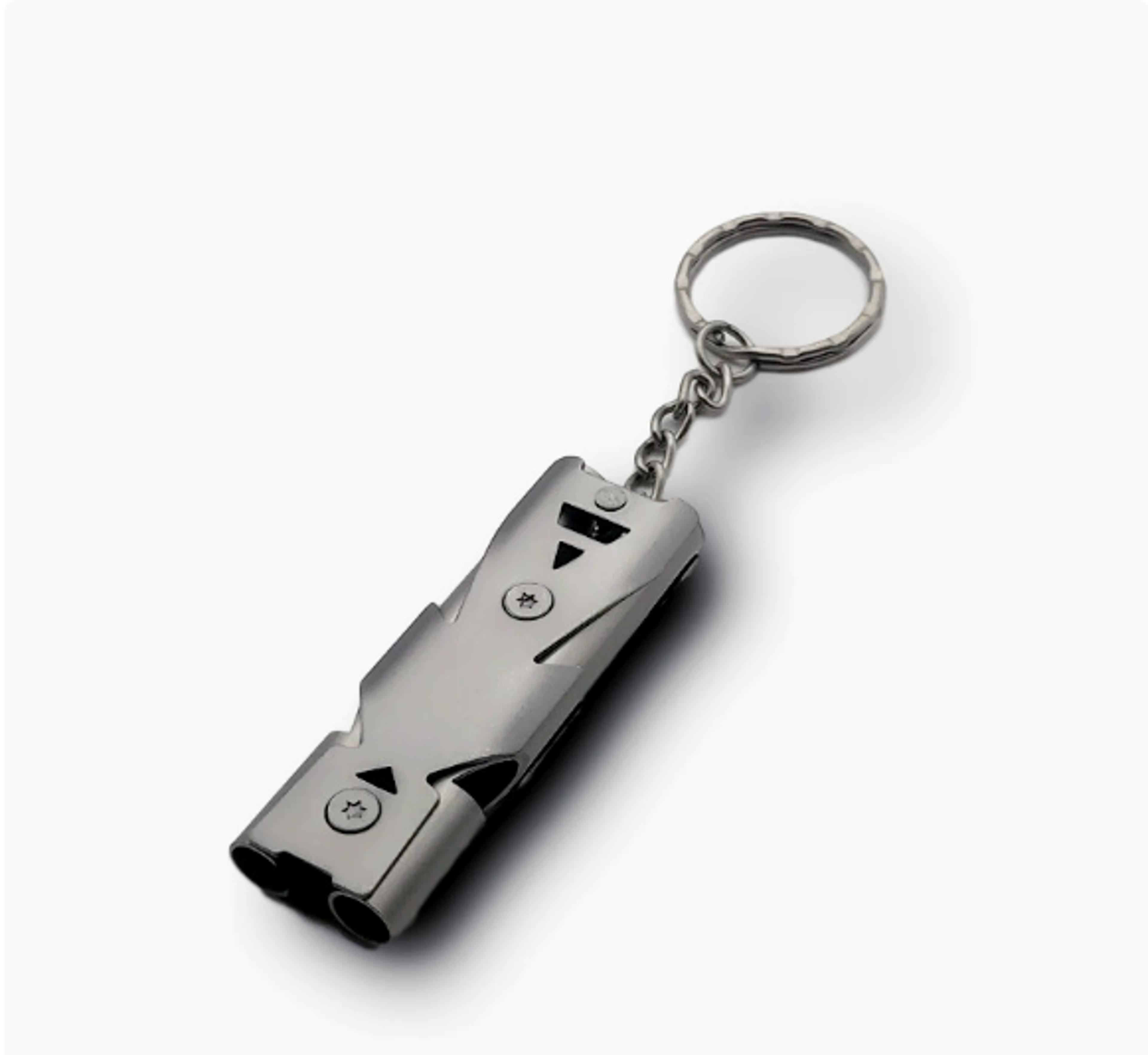 Outdoor Survival Whistle High Decibel Stainless Steel Double Tube Blast Whistle For Earthquake Resc 6