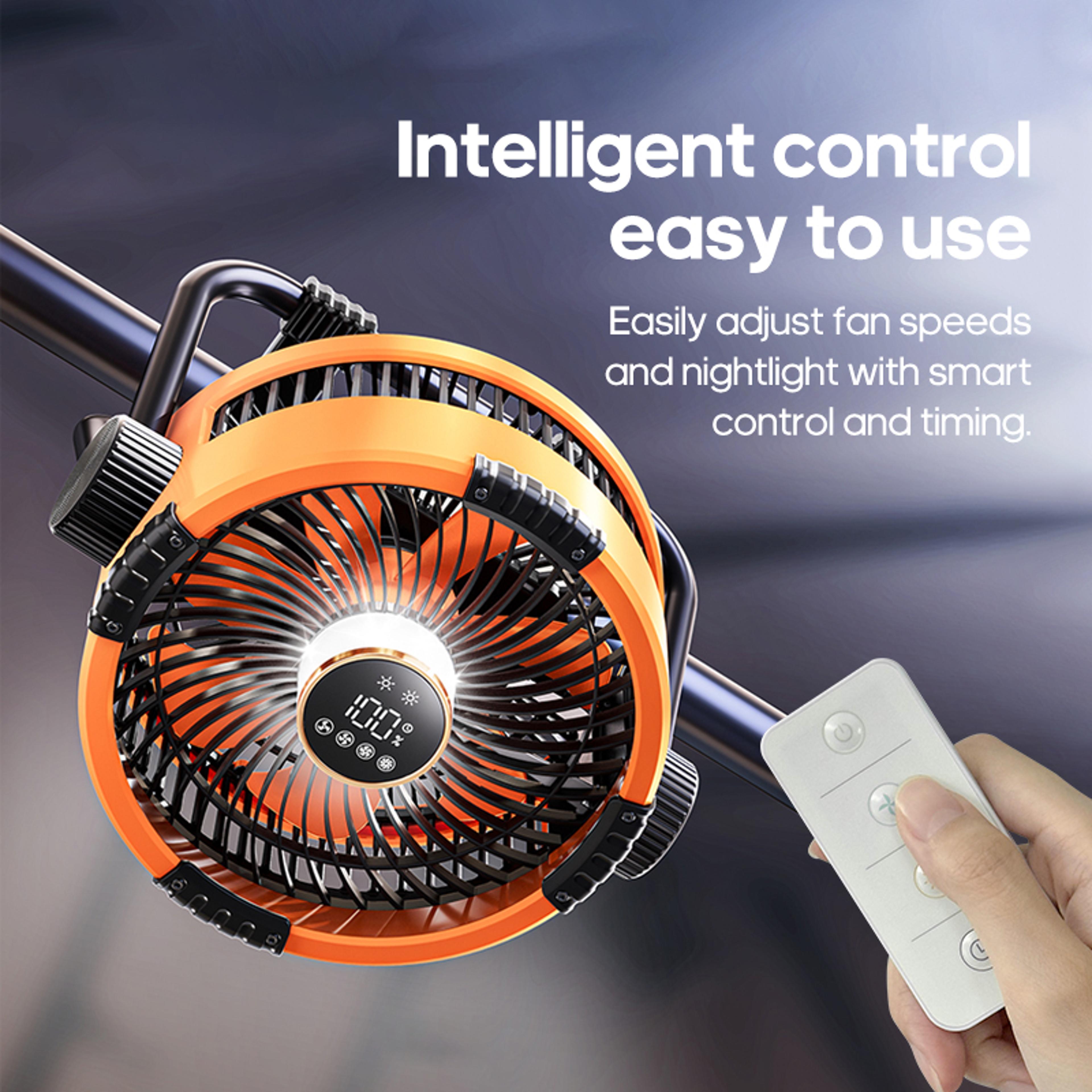 camping fan outdoor ceiling fan with speed adjustment rechargeable portable air circulator