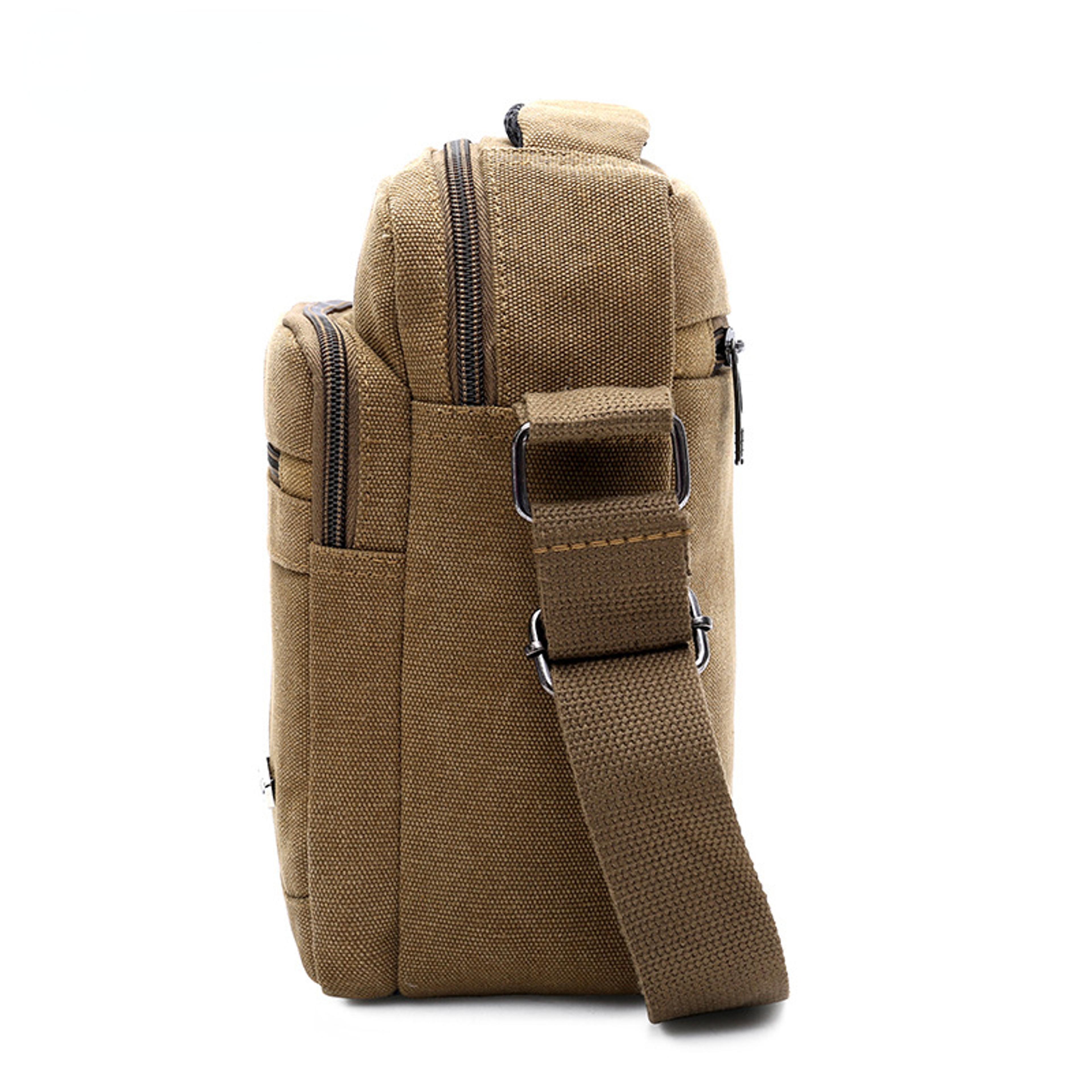 Stylish Canvas Shoulder Bag For Men Outdoor Travel Messenger Bag 1