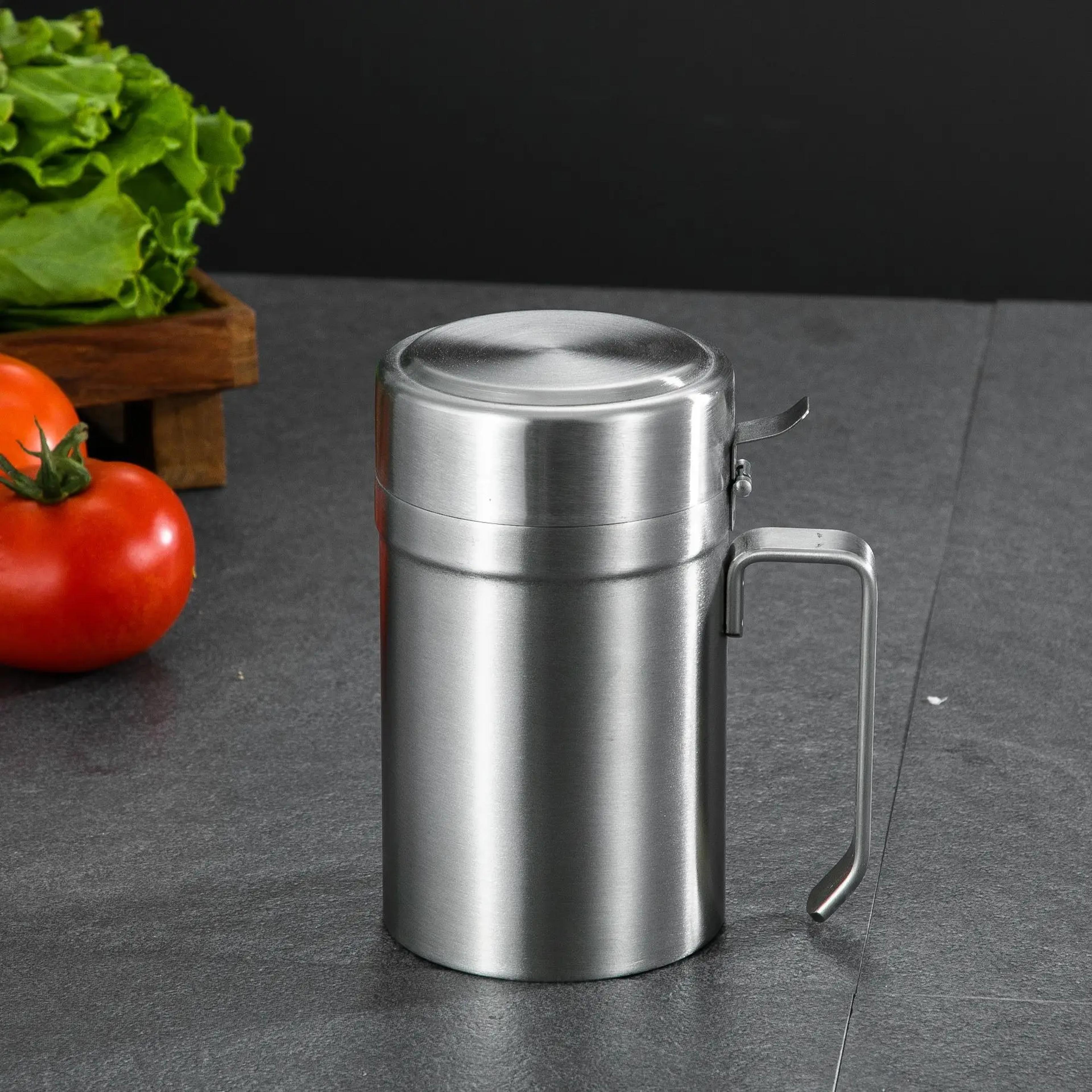 Stainless Steel Leak Proof Oil Strainer  Seasoning Bottle Perfect For Kitchen Storage And Cooking 5