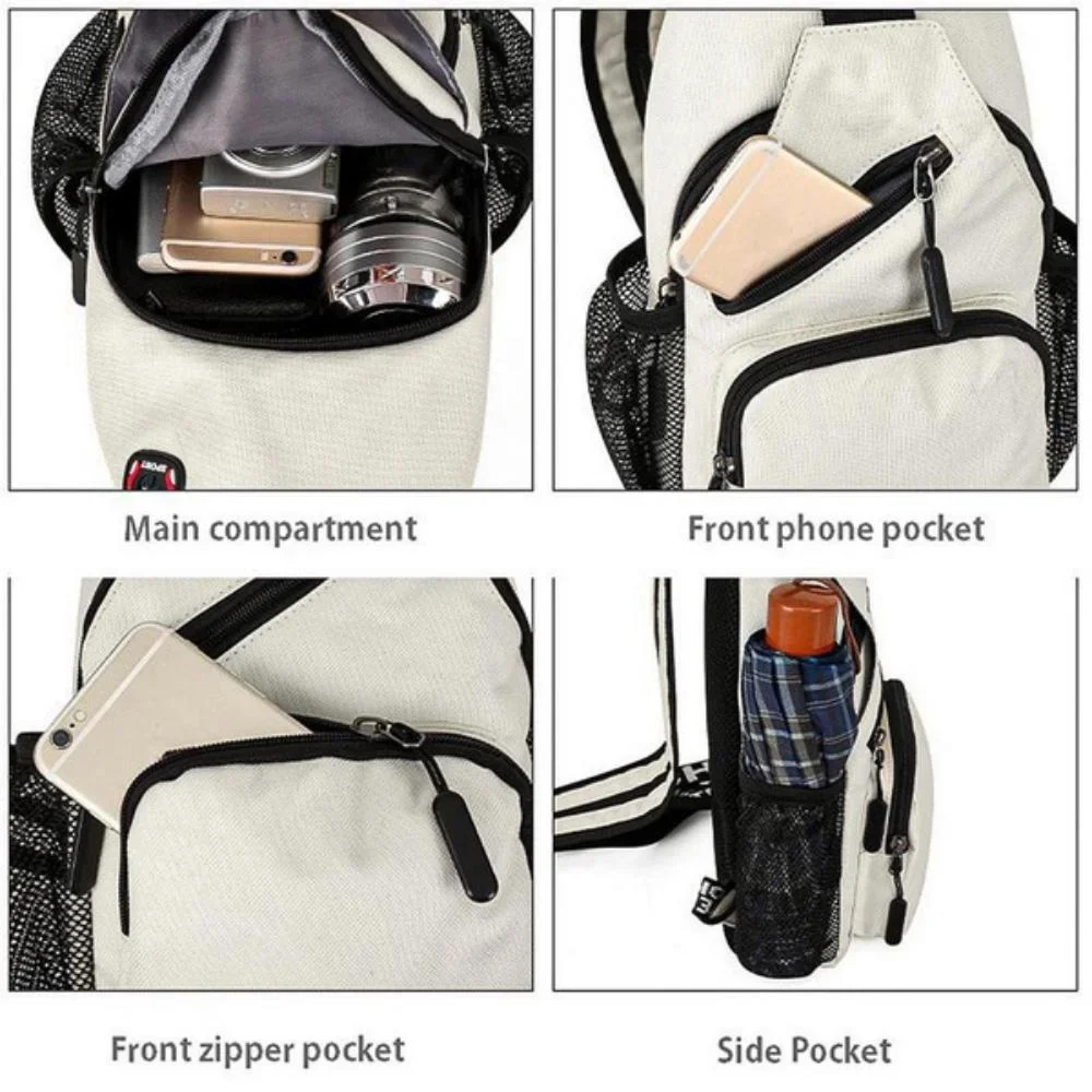 Multi Functional Messenger Shoulder Backpack With Headphone Hole For Travel 2