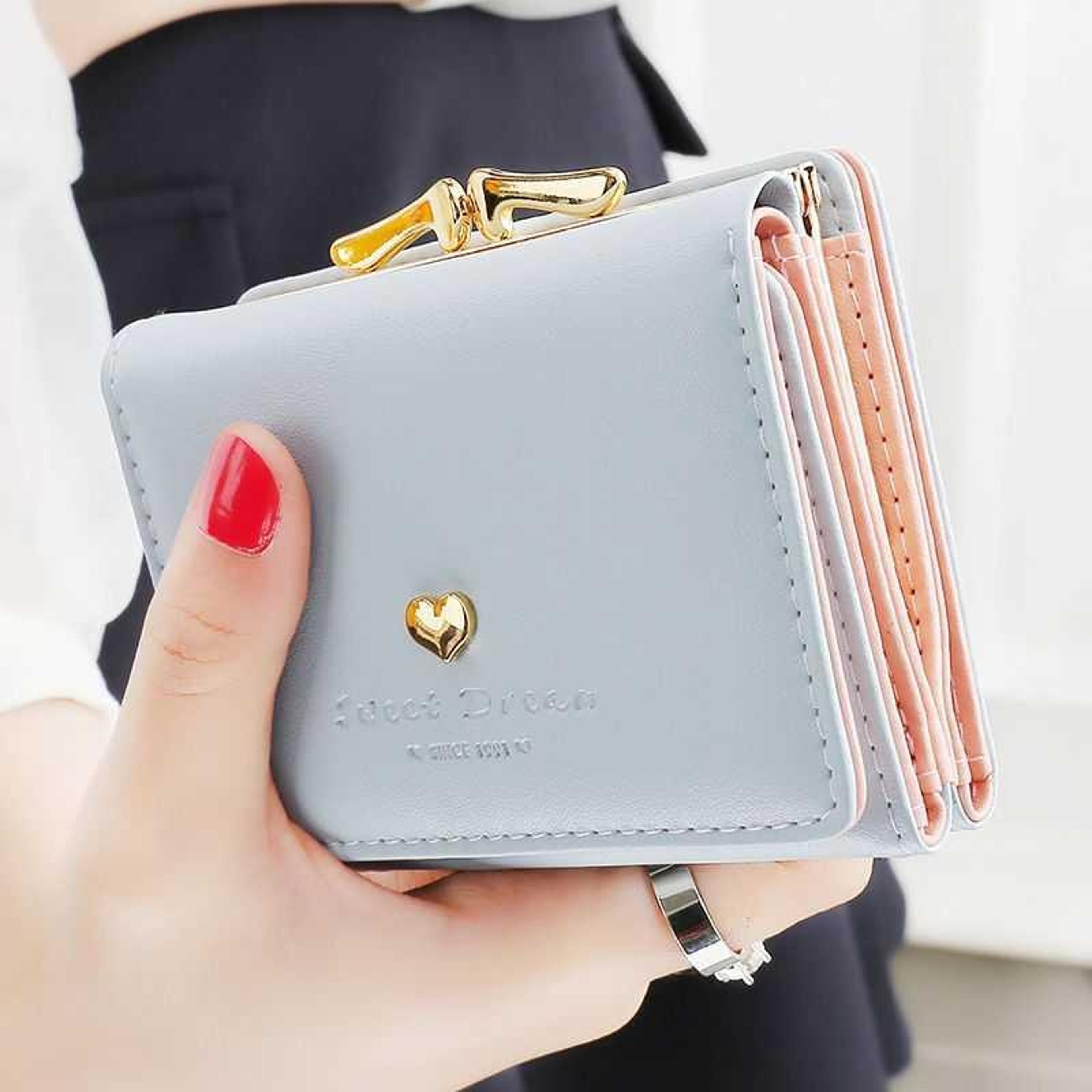 Mini Heart Wallet For Women Fashionable Coin Purse  Card Holder 1