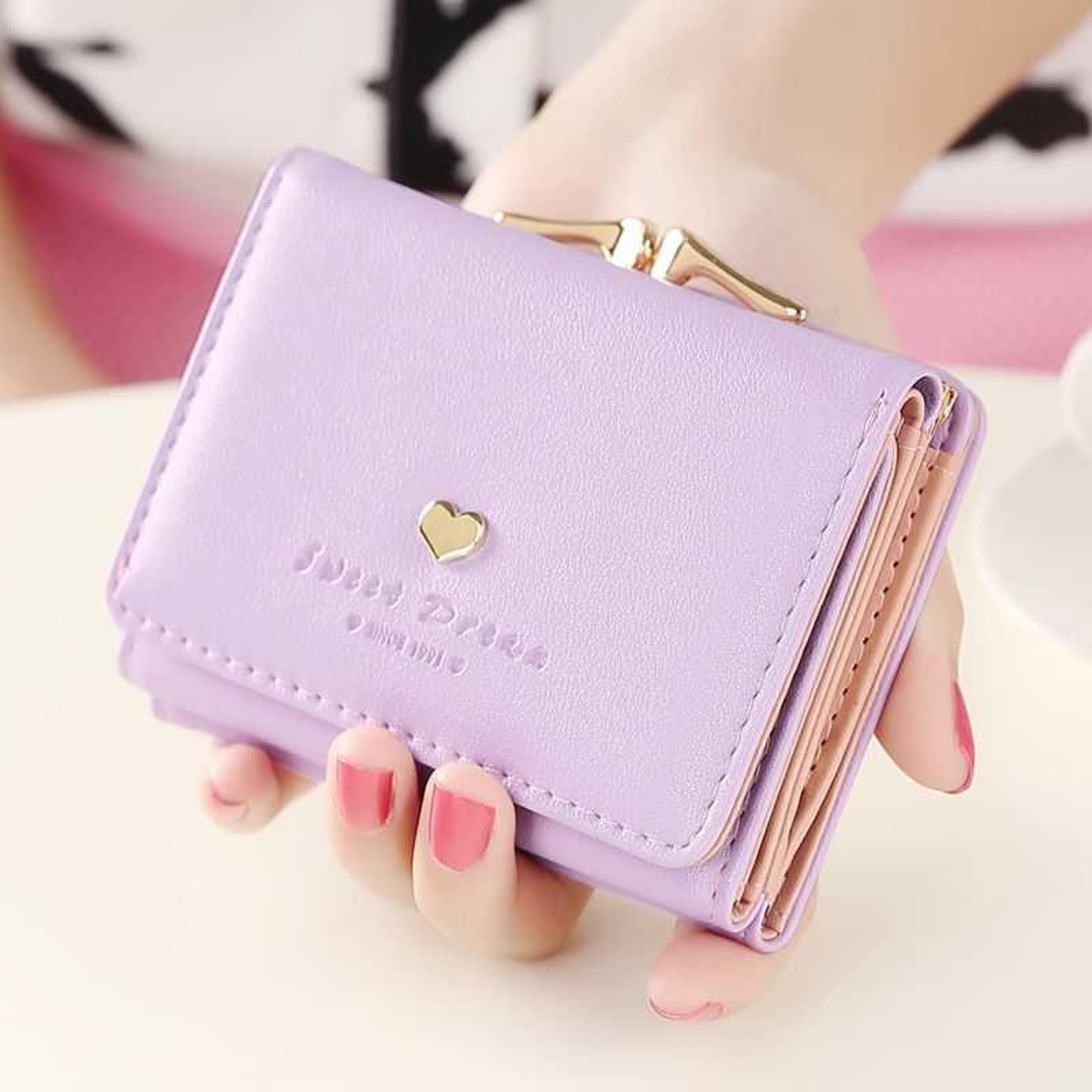 Mini Heart Wallet For Women Fashionable Coin Purse  Card Holder 2