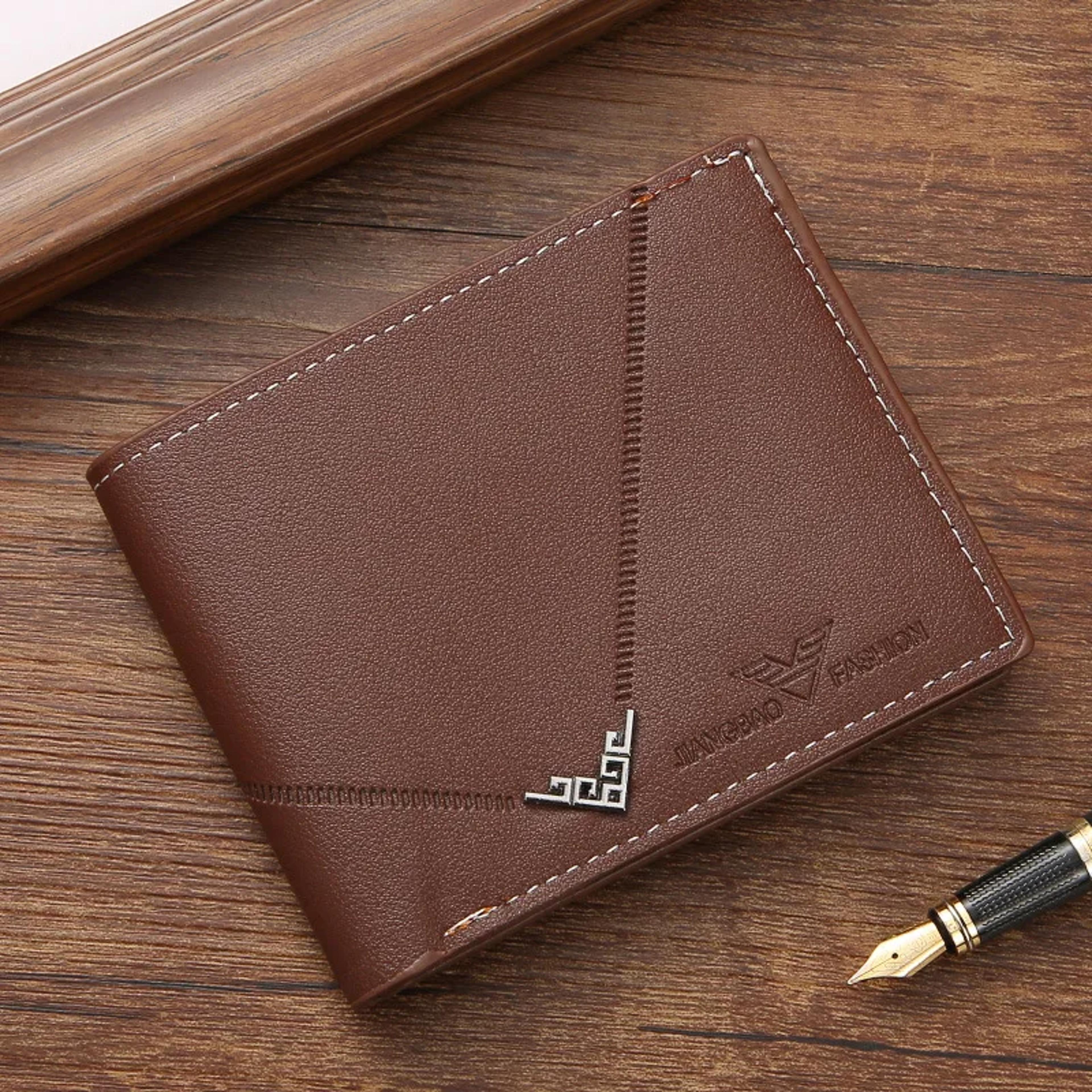 Slim RFID Leather Wallet For Men Minimalist Bifold Front Pocket Wallet With Credit Card Holder And  4