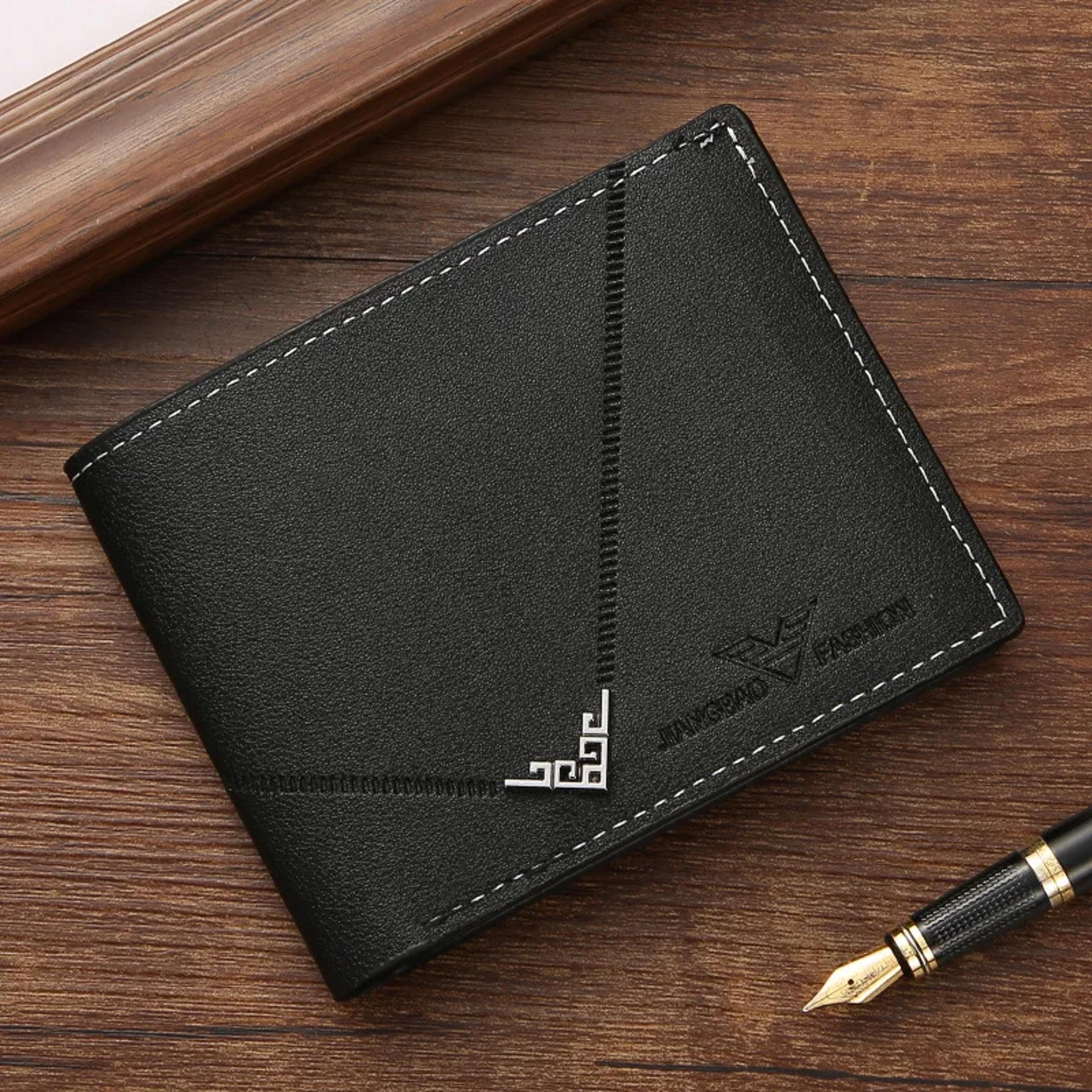 Slim RFID Leather Wallet For Men Minimalist Bifold Front Pocket Wallet With Credit Card Holder And  5