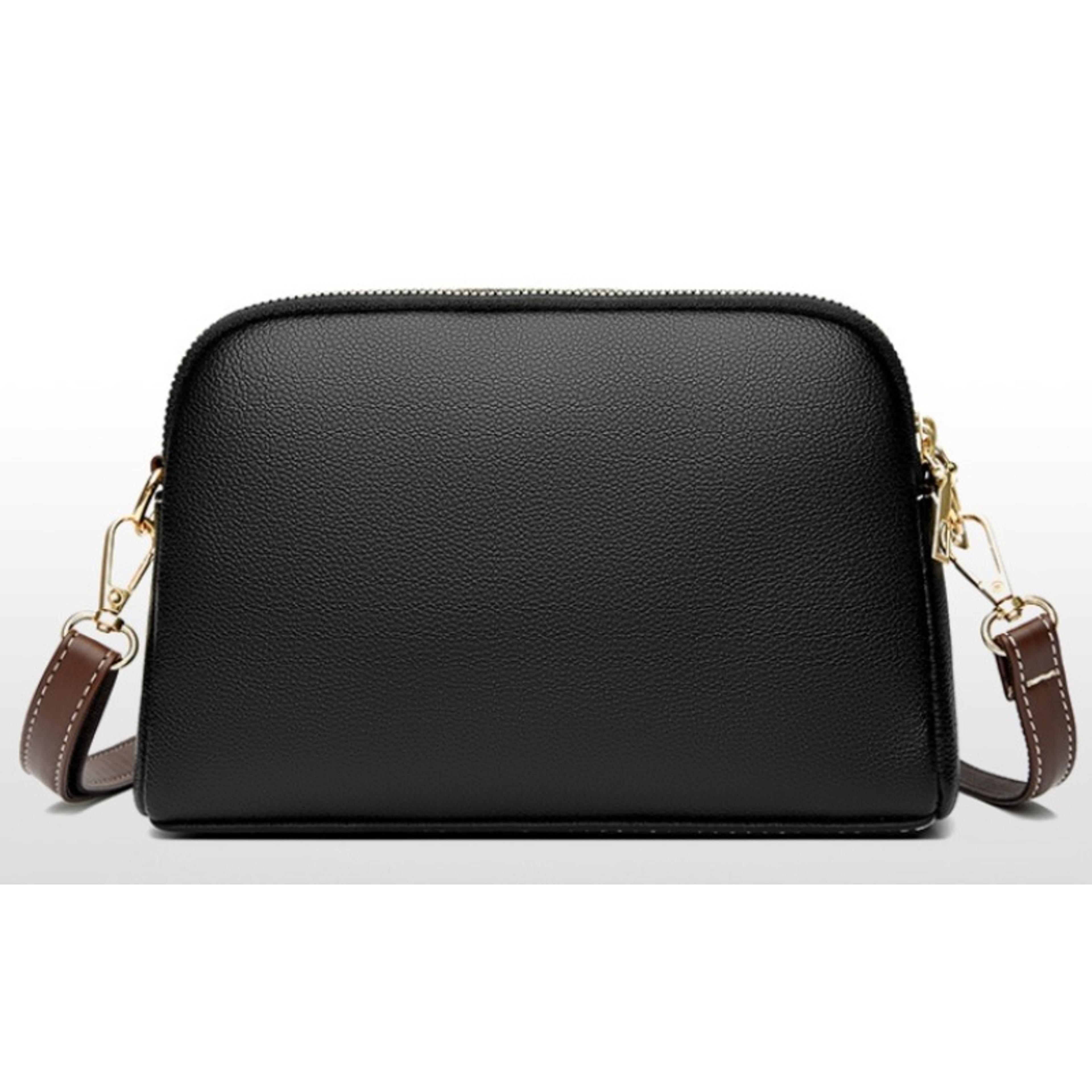 Luxury Cowhide Flap Handbag Womens Messenger Crossbody Bag 1