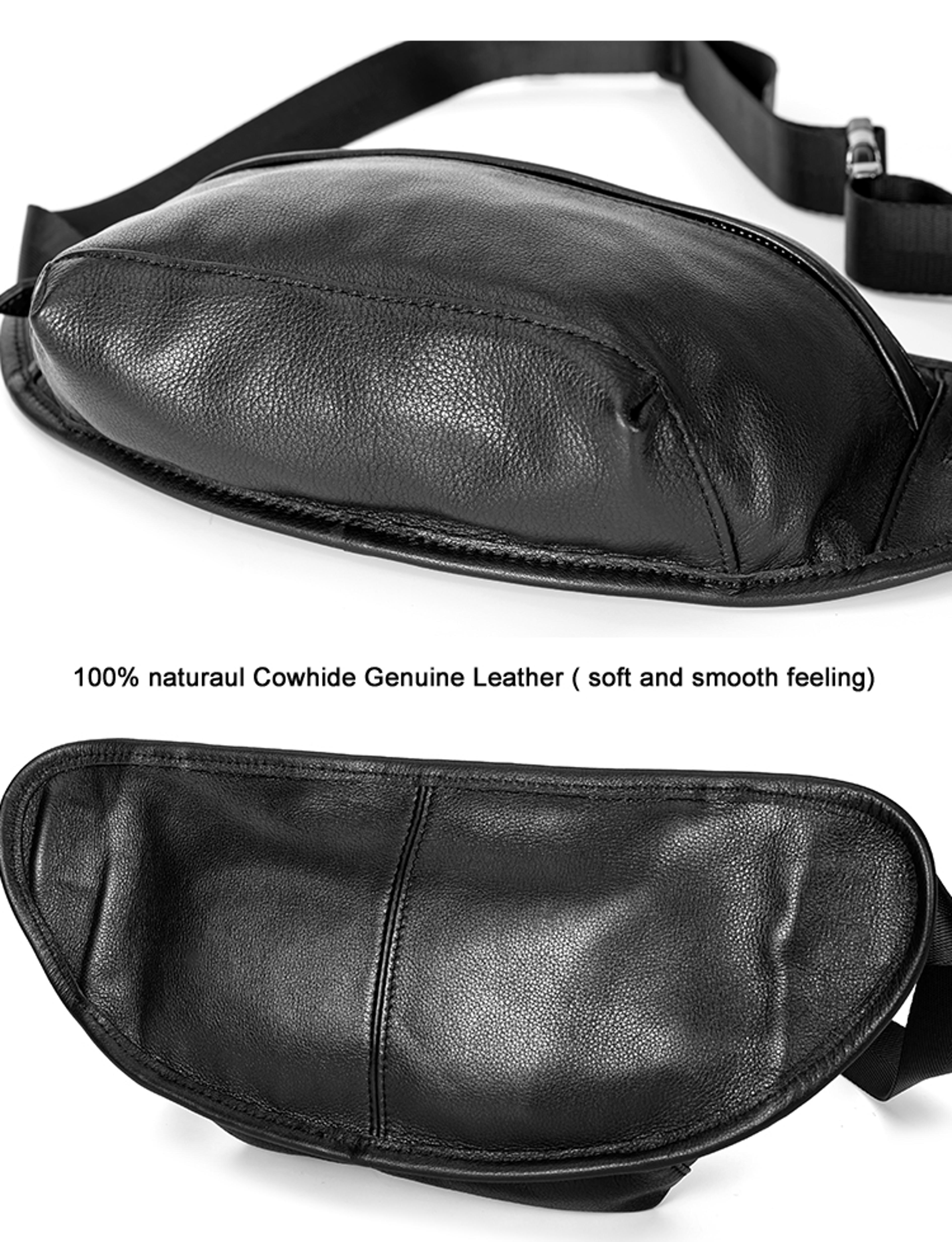 Mens Genuine Leather Waist Bag Stylish Molle Belt Pouch For Outdoors Travel And Everyday Use 2