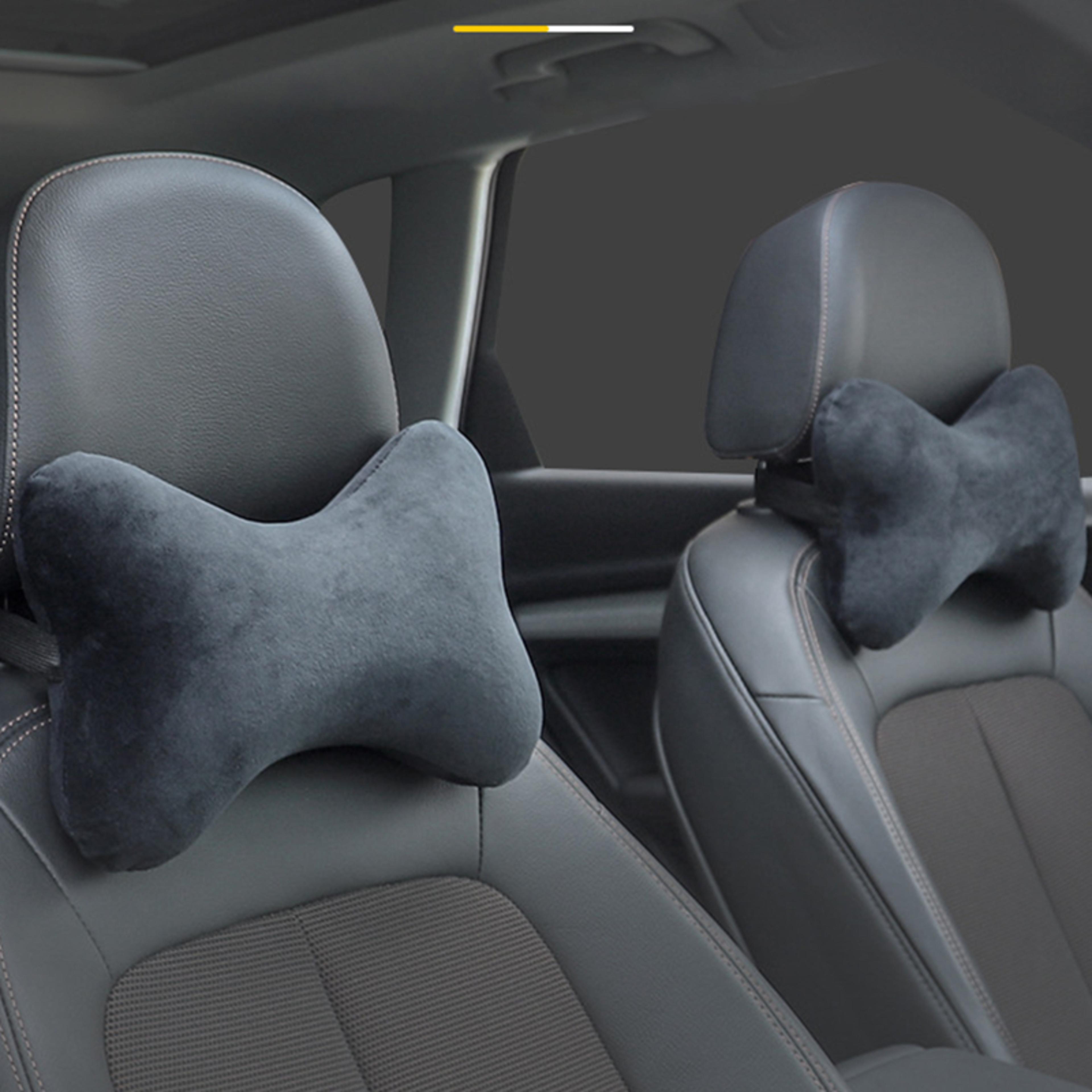 Memory Foam Neck Pillow For Car Seats Breathable Crystal Velvet Support For Sleep  Travel 3