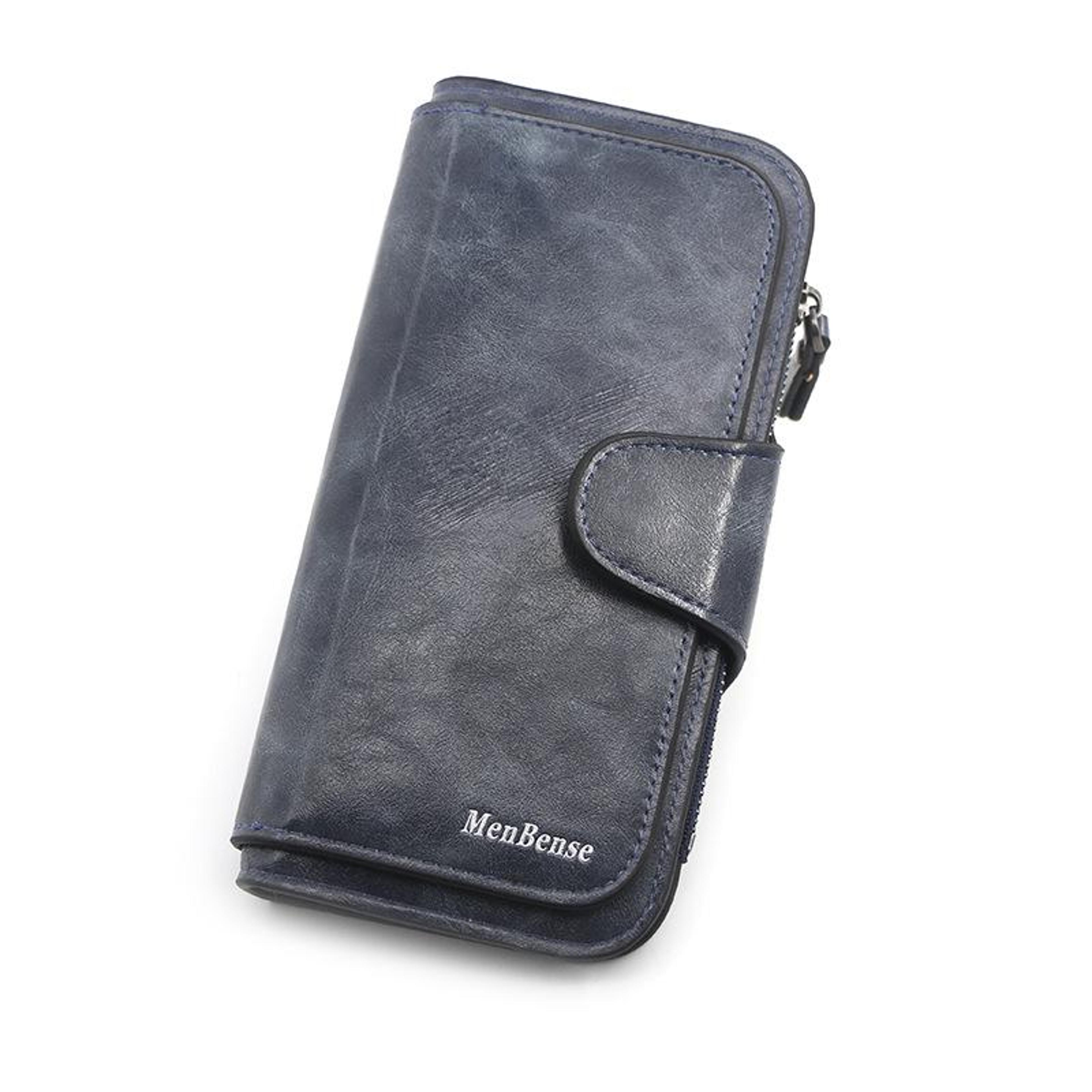 Vintage Leather Womens Wallet Three Fold Coin Purse  Mobile Phone Holder 9
