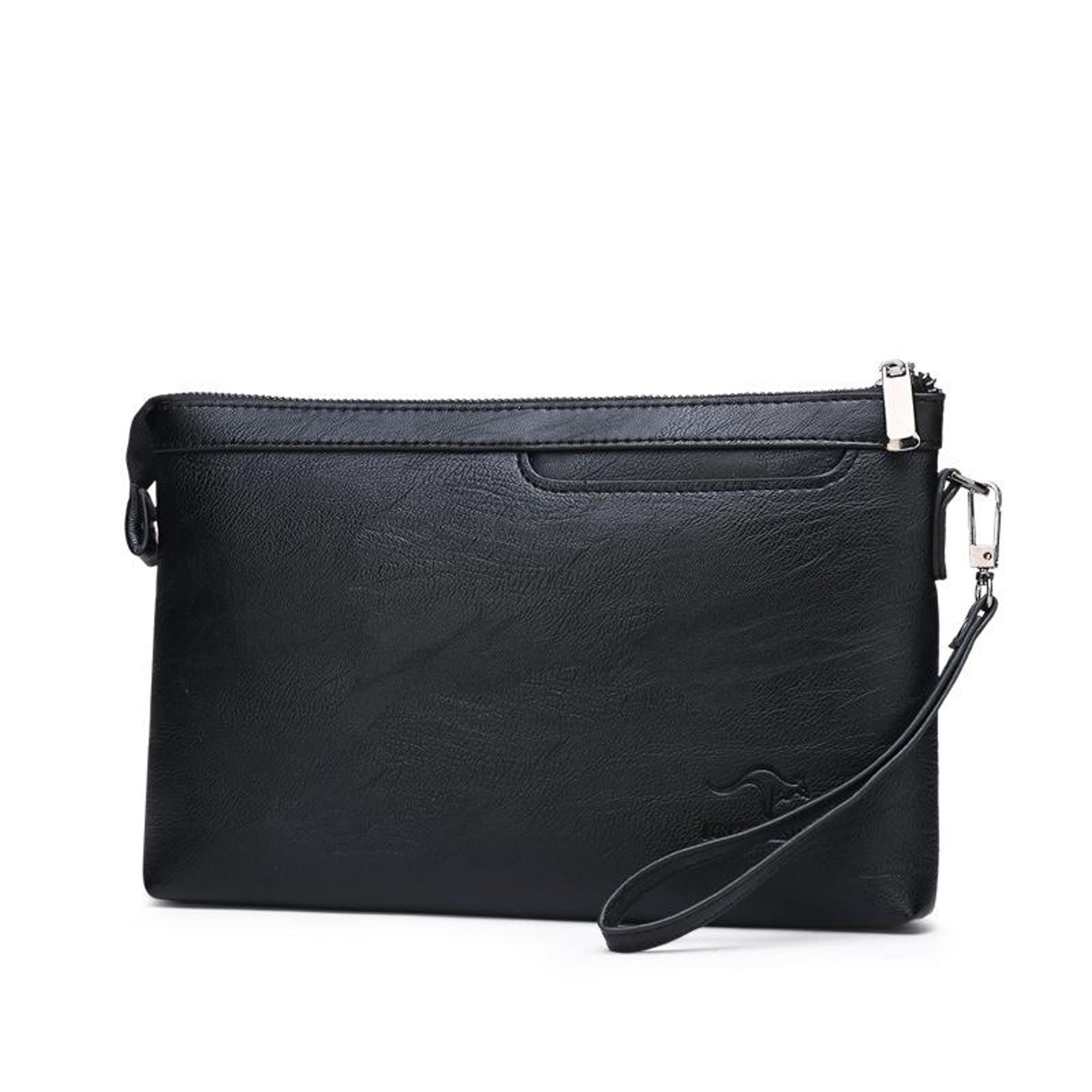 Mens Business Clutch Bag Premium PU Leather Wallet With Cell Phone Pocket For Travel  Casual Use 3
