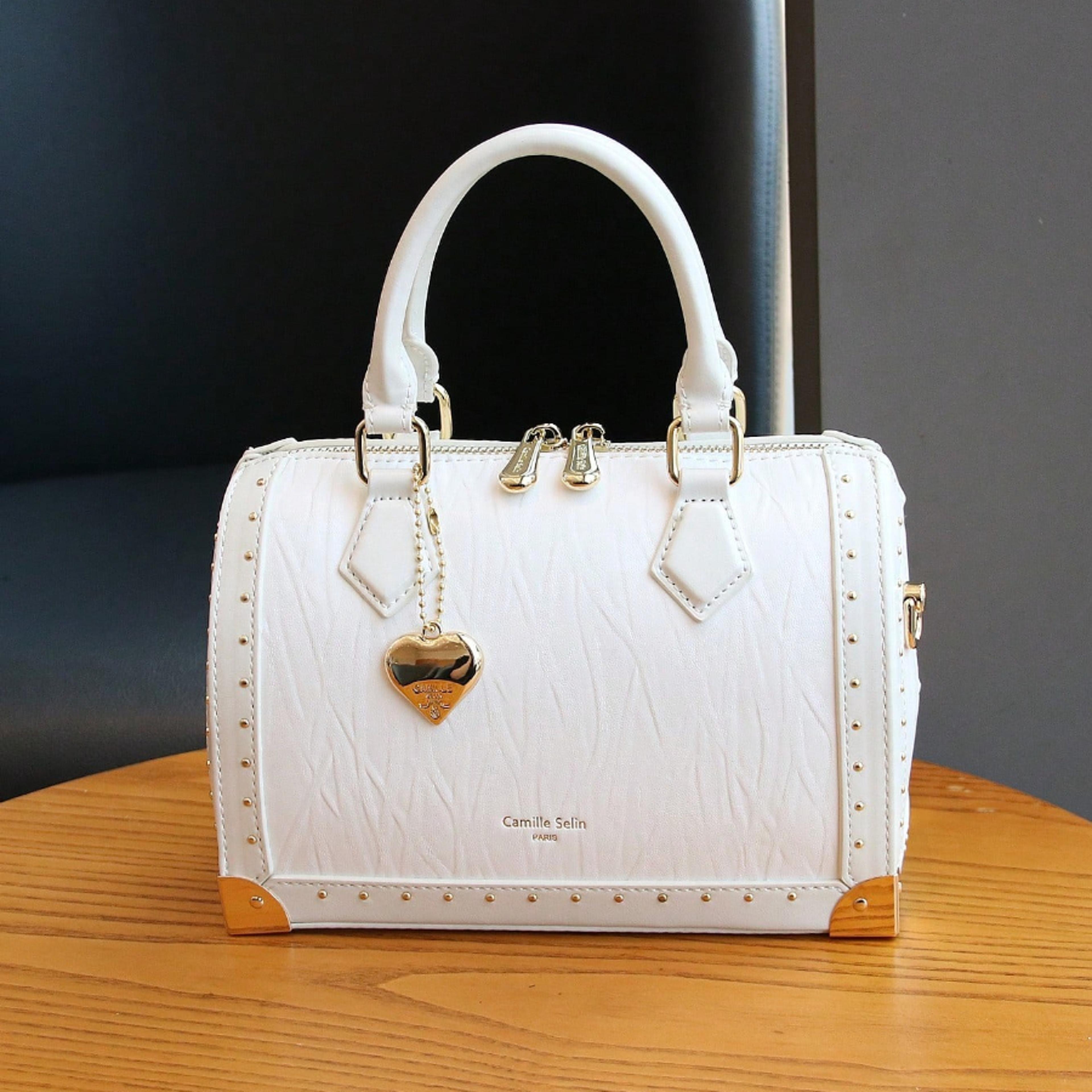 Fashionable Vintage Rivet BoxShaped Handbag For Women Personalized Street Style Boston Bag 7