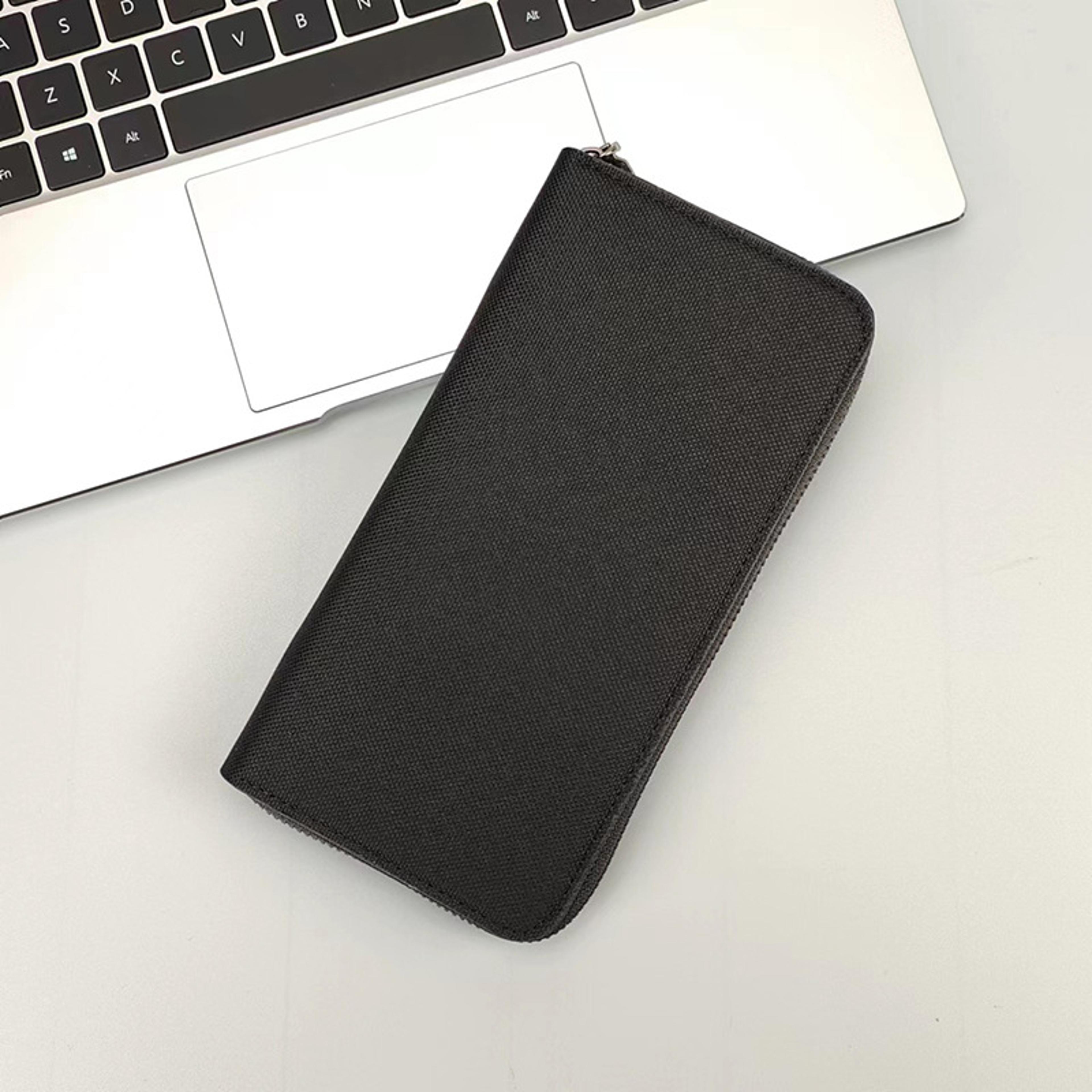 Mens Fashionable Long Wallet Oxford Fabric Zipper Card Holder 5