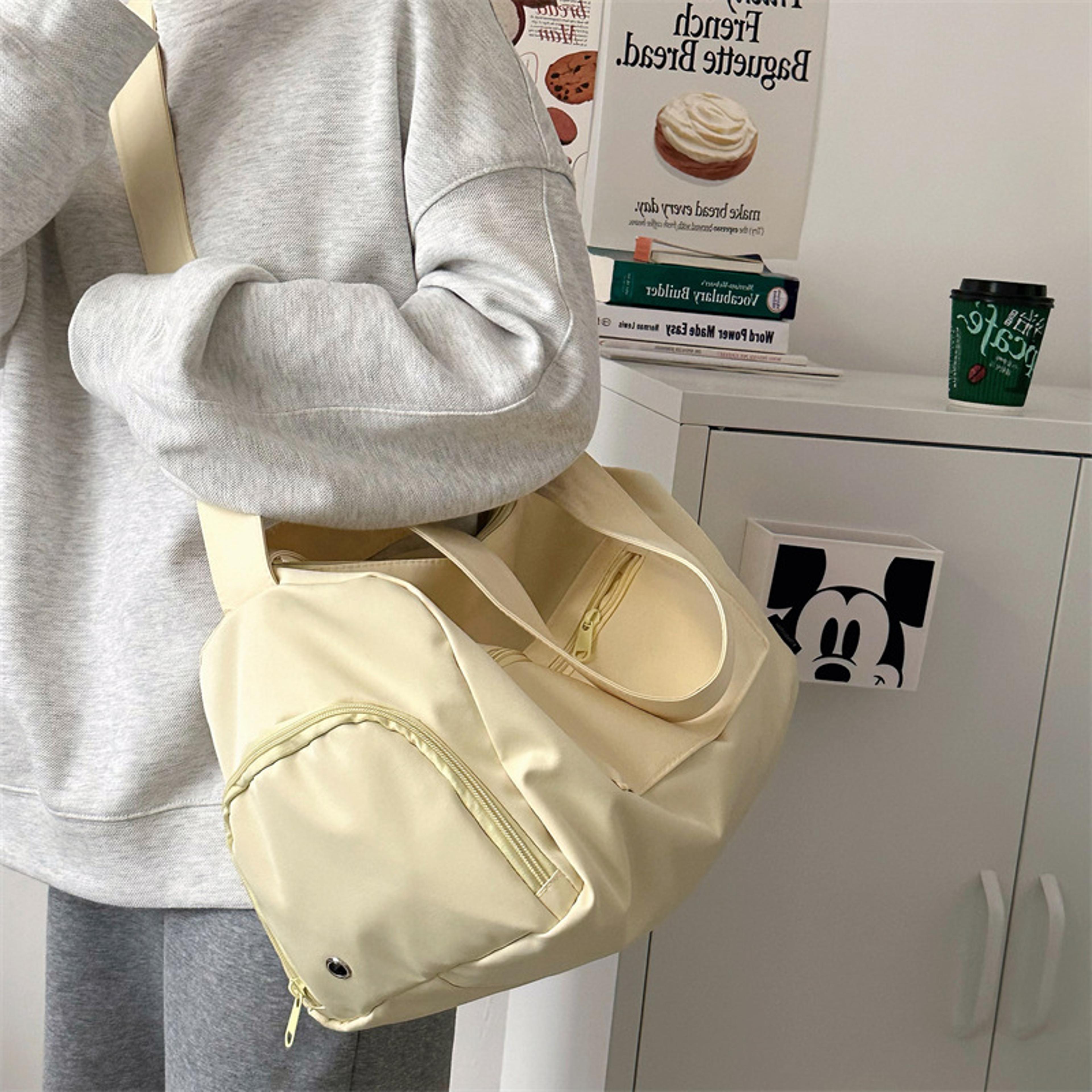 Large Canvas Crossbody Tote Bag For Women Travel Gym Messenger Shoulder Bag 3