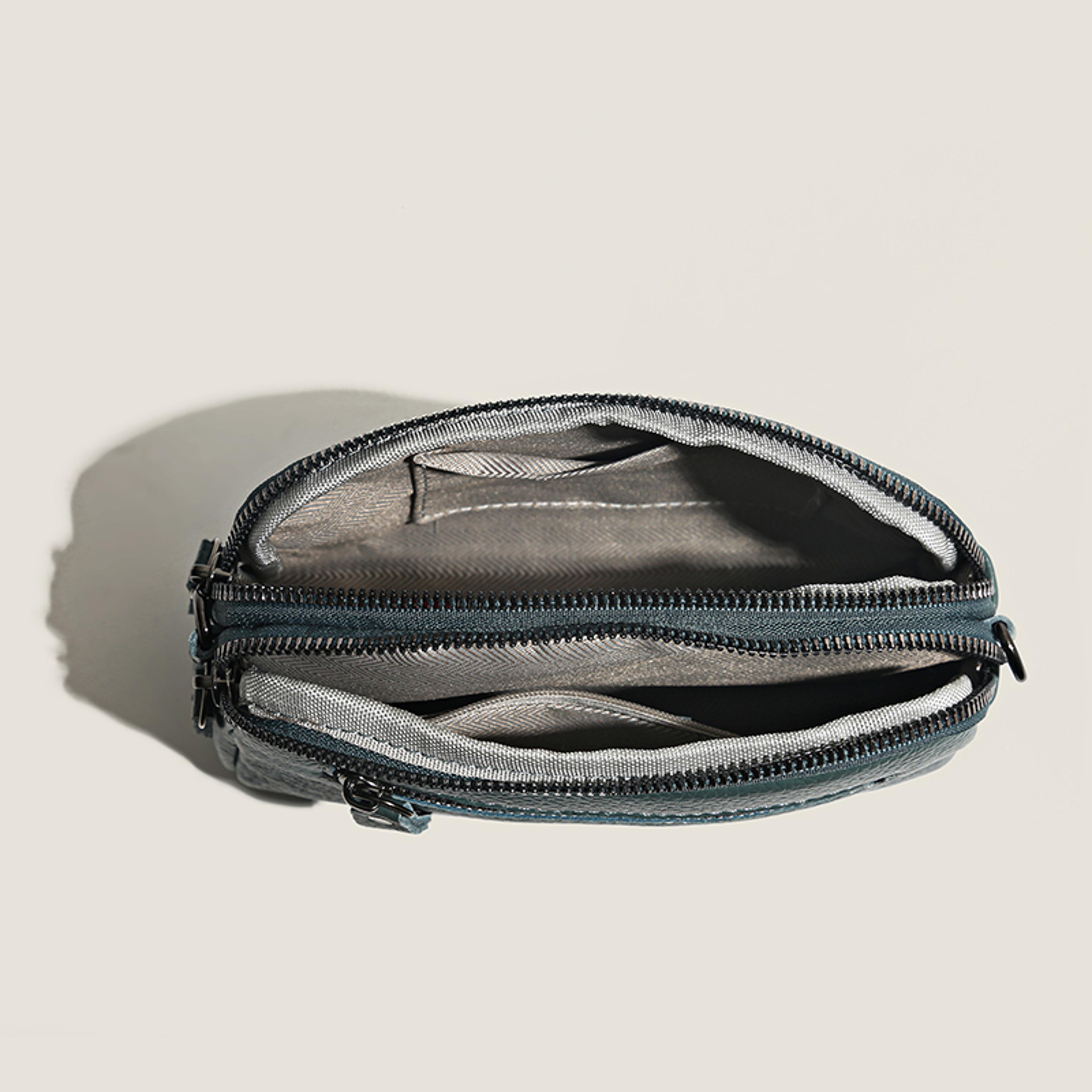 Luxury Genuine Leather Crossbody Messenger Bag For Women Elegant Shoulder Bag Phone Clutch 3