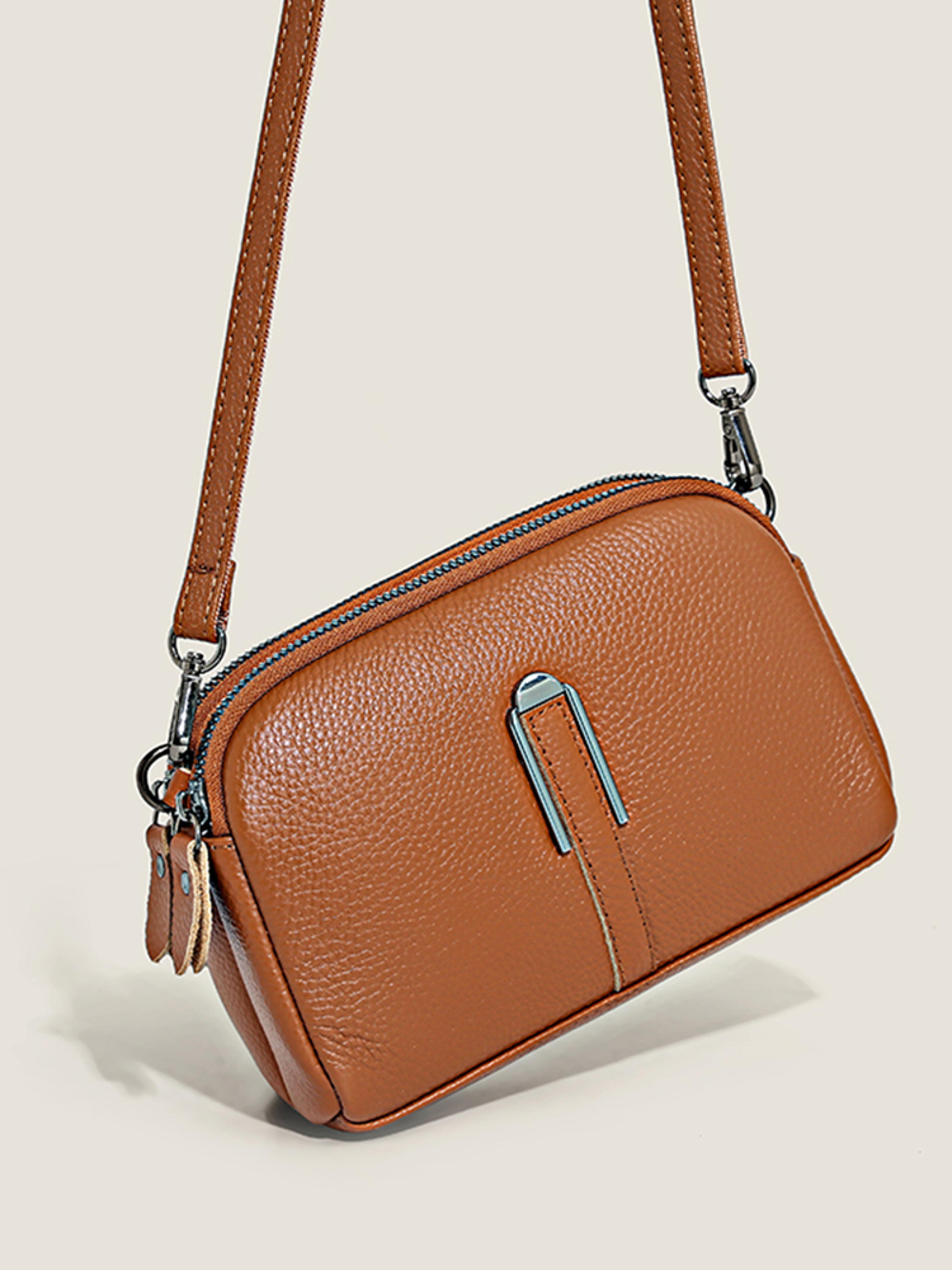 Luxury Genuine Leather Crossbody Messenger Bag For Women Elegant Shoulder Bag Phone Clutch 6