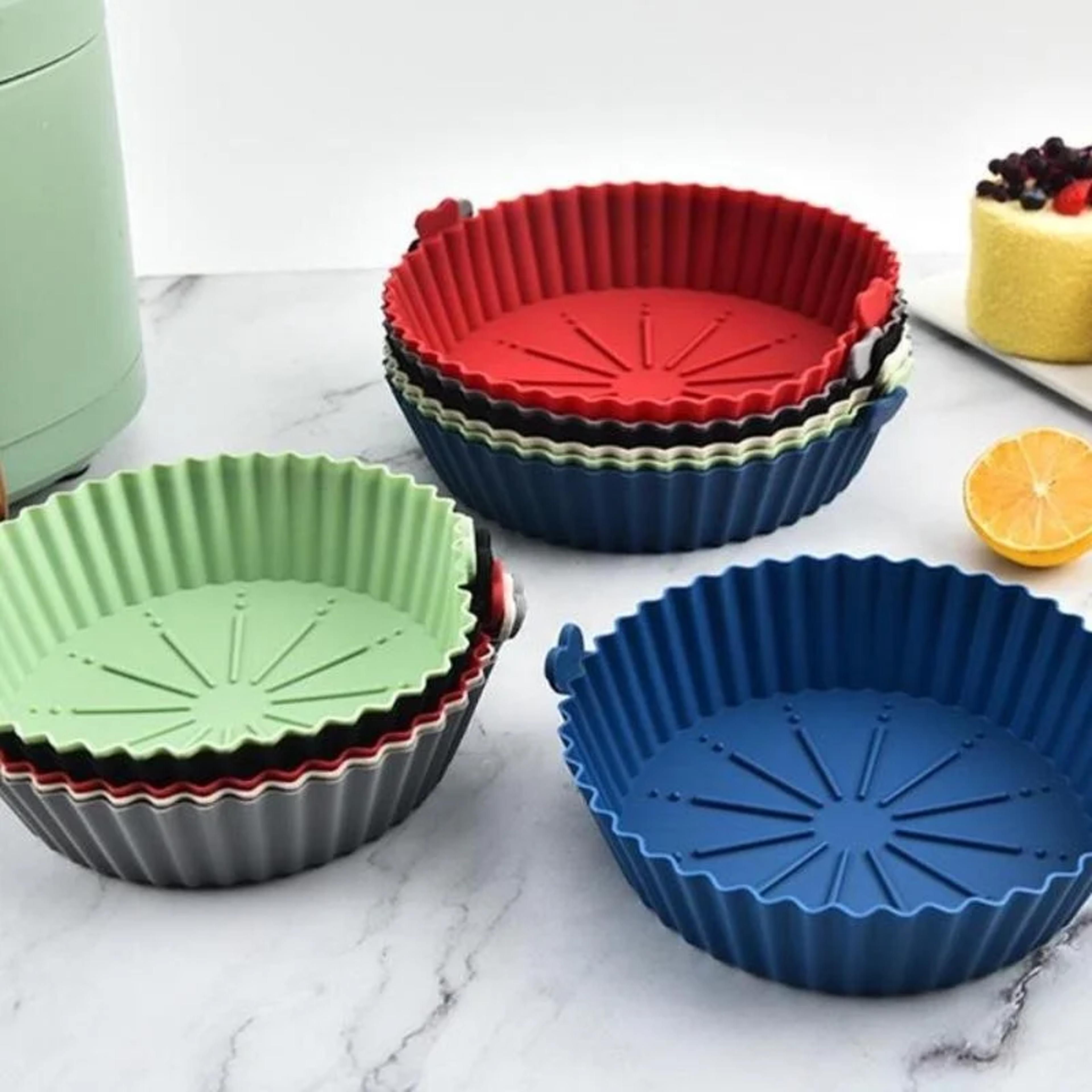 Premium Air Fryer Silicone Basket Liners Reusable Non Stick Pot  Parchment Paper Replacement 1