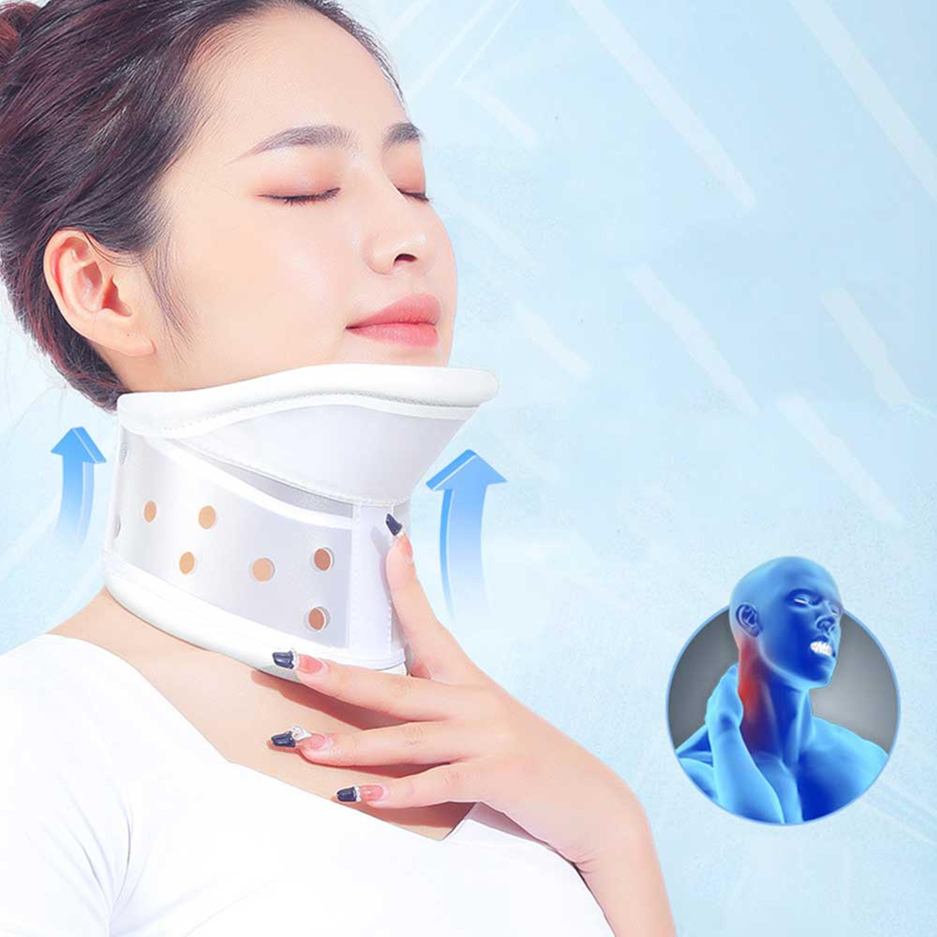 cervical neck brace with chin support for pain relief & correct neck support