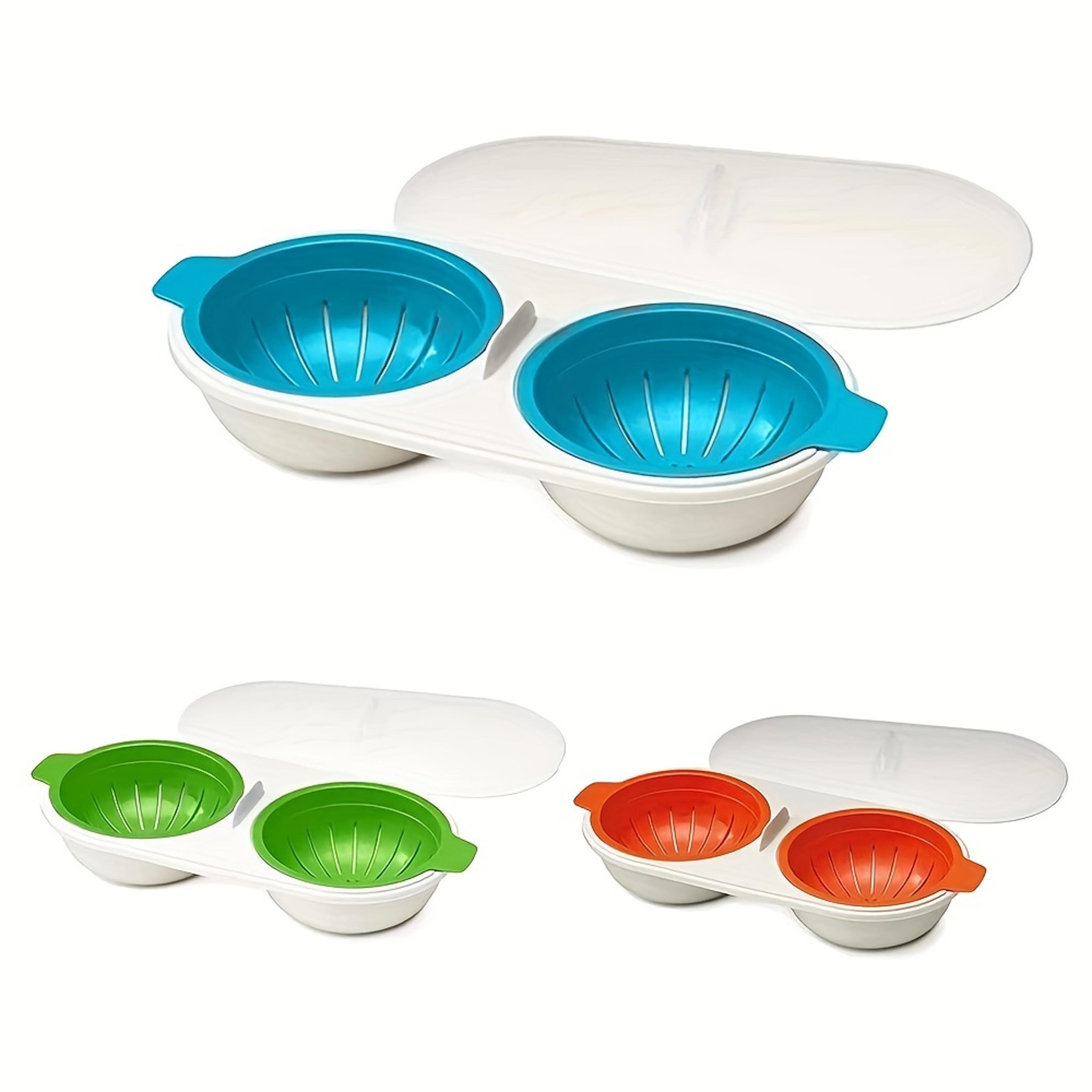 microwave egg poacher double egg boiler cup cooker for quick & easy eggs