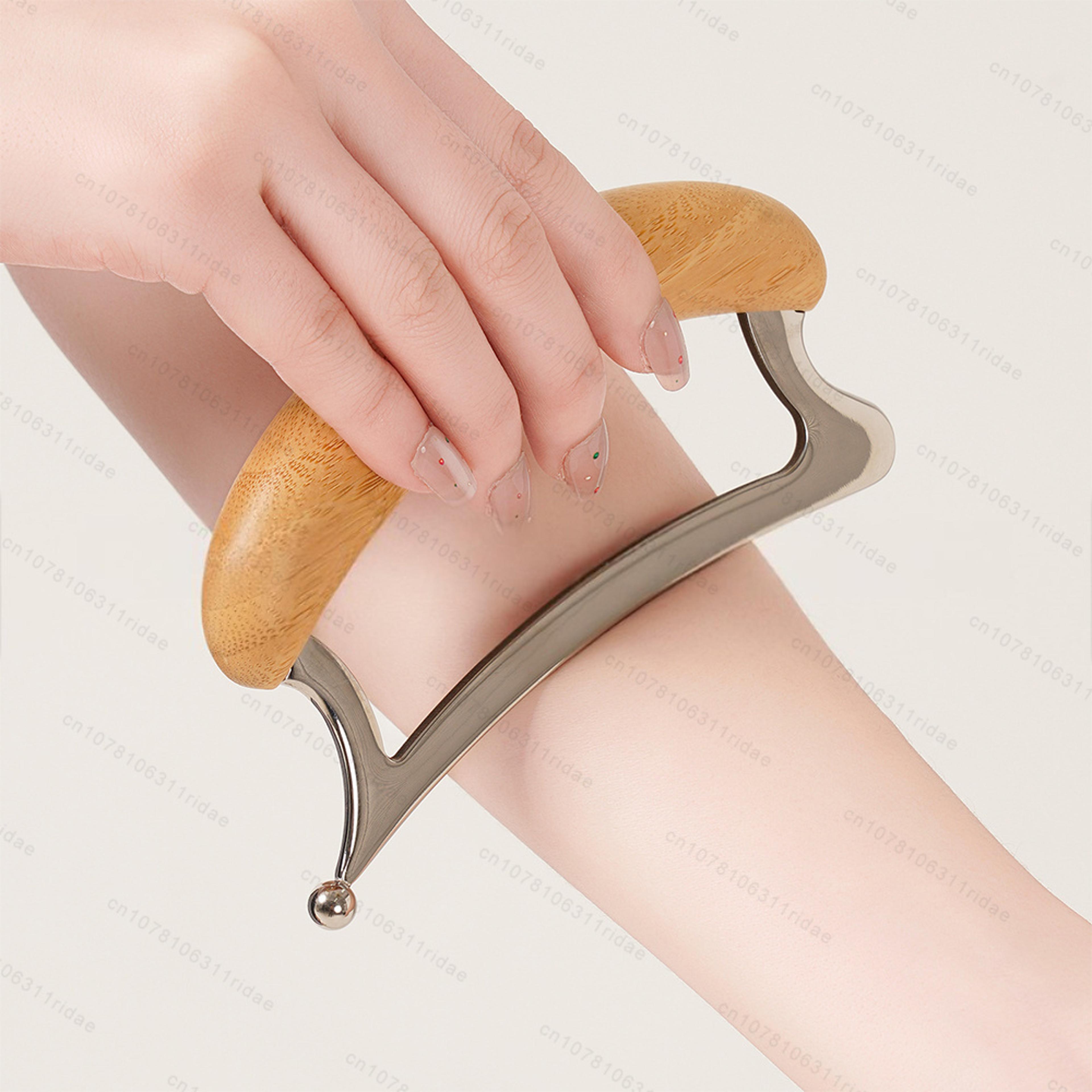 bamboo handle gua sha massage tool for deep muscle recovery & fascia release