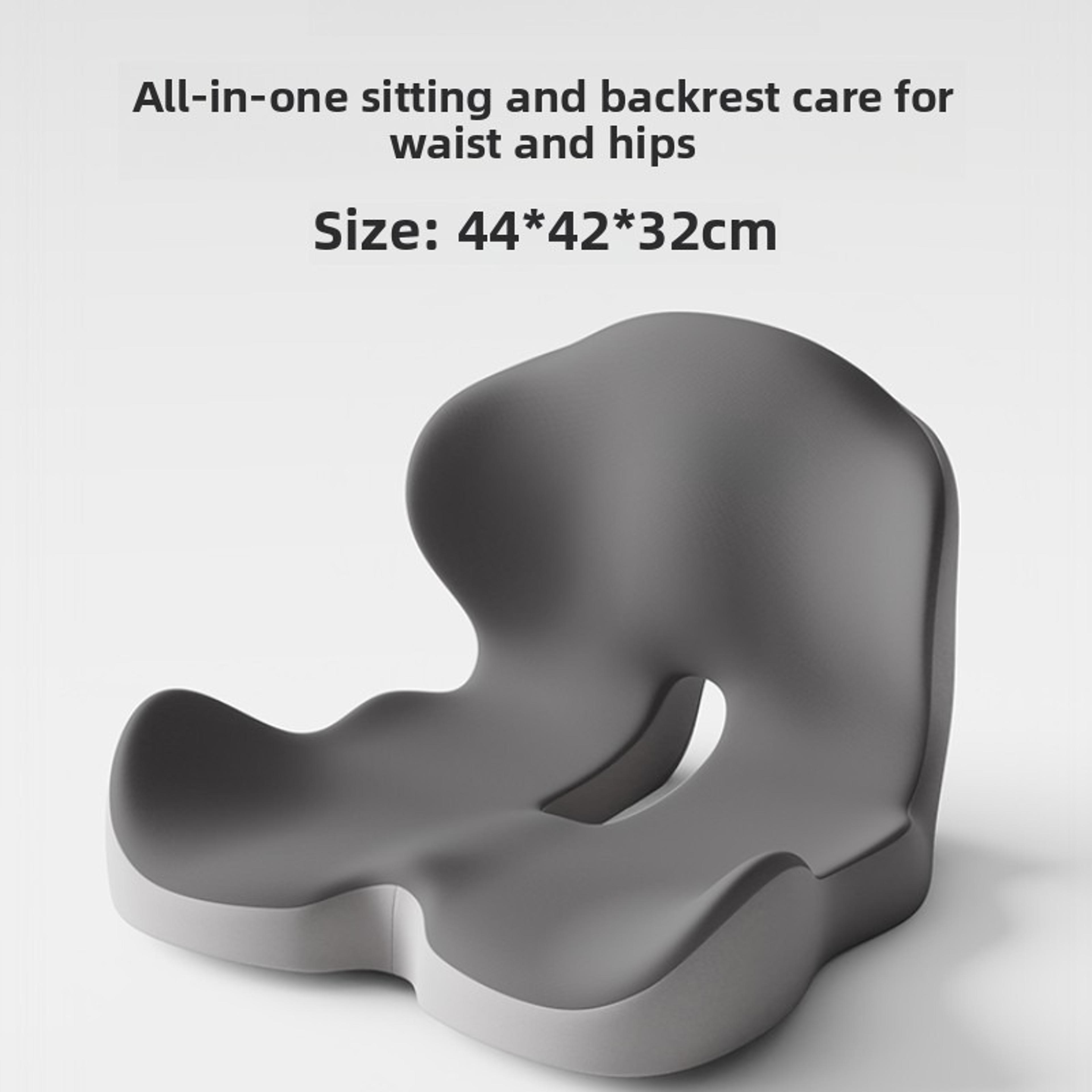 ergocomfort memory foam seat cushion for office chair with lumbar & hip support