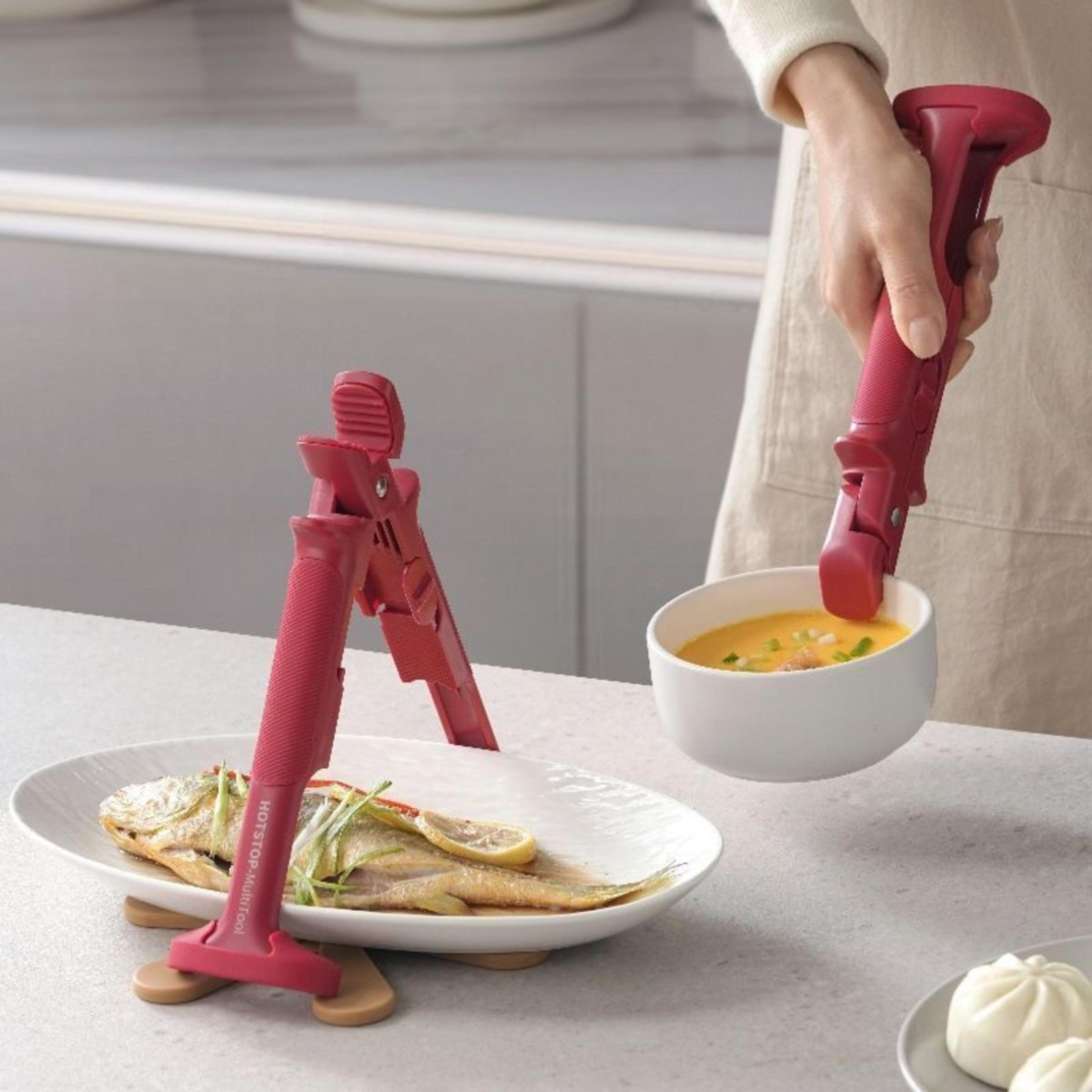 anti scalding silicone tray holder and bowl stand multifunctional non slip heat resistant kitchen tool